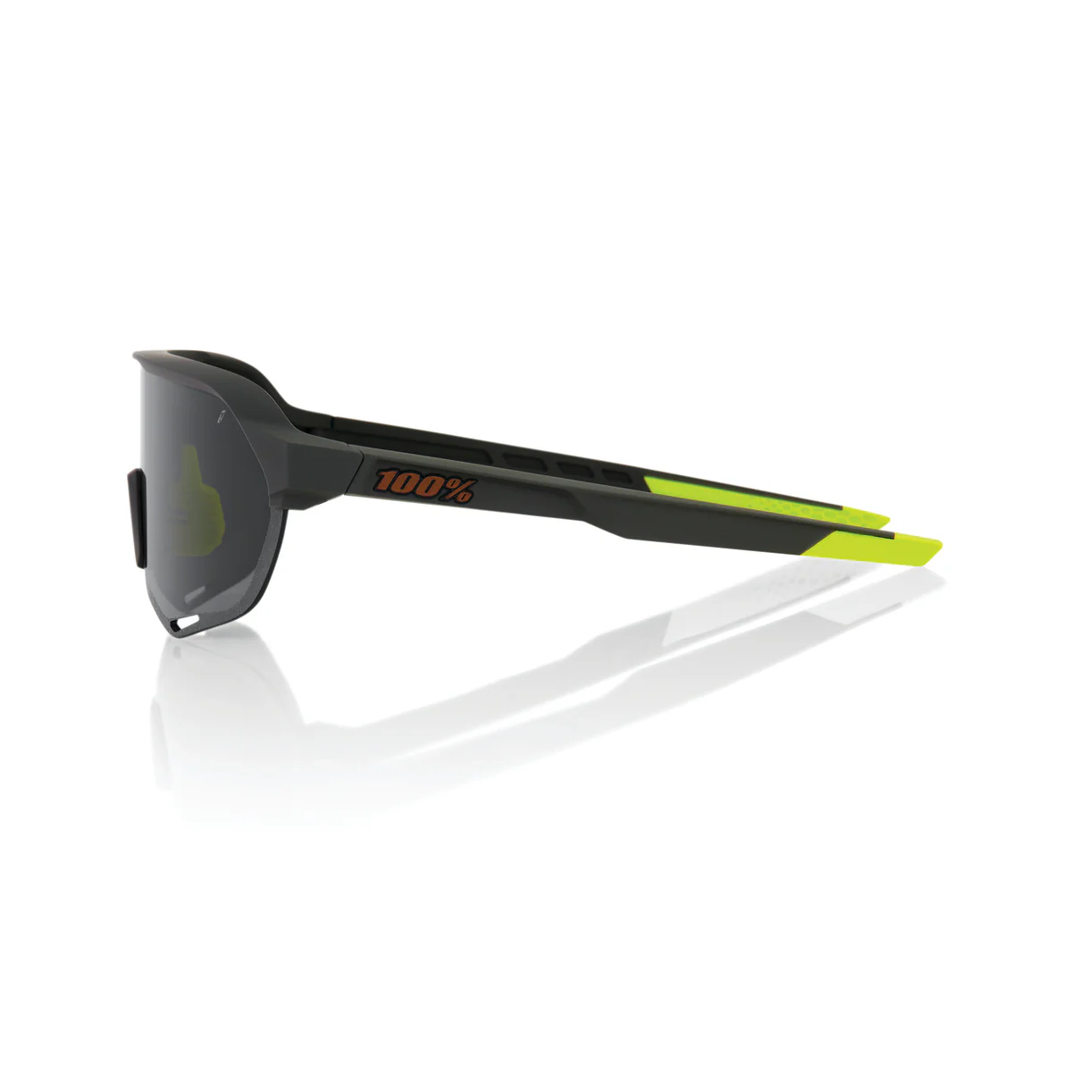 100% S2 Soft Tact Brille Schwarz/Grau Smoke Lens - Image 3