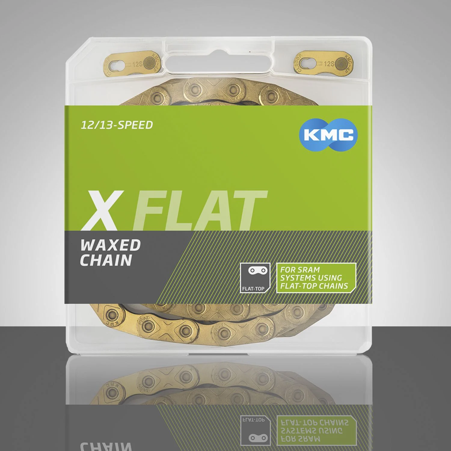 12/13-V-Kette KMC X Flat Waxed Gold - Image 2