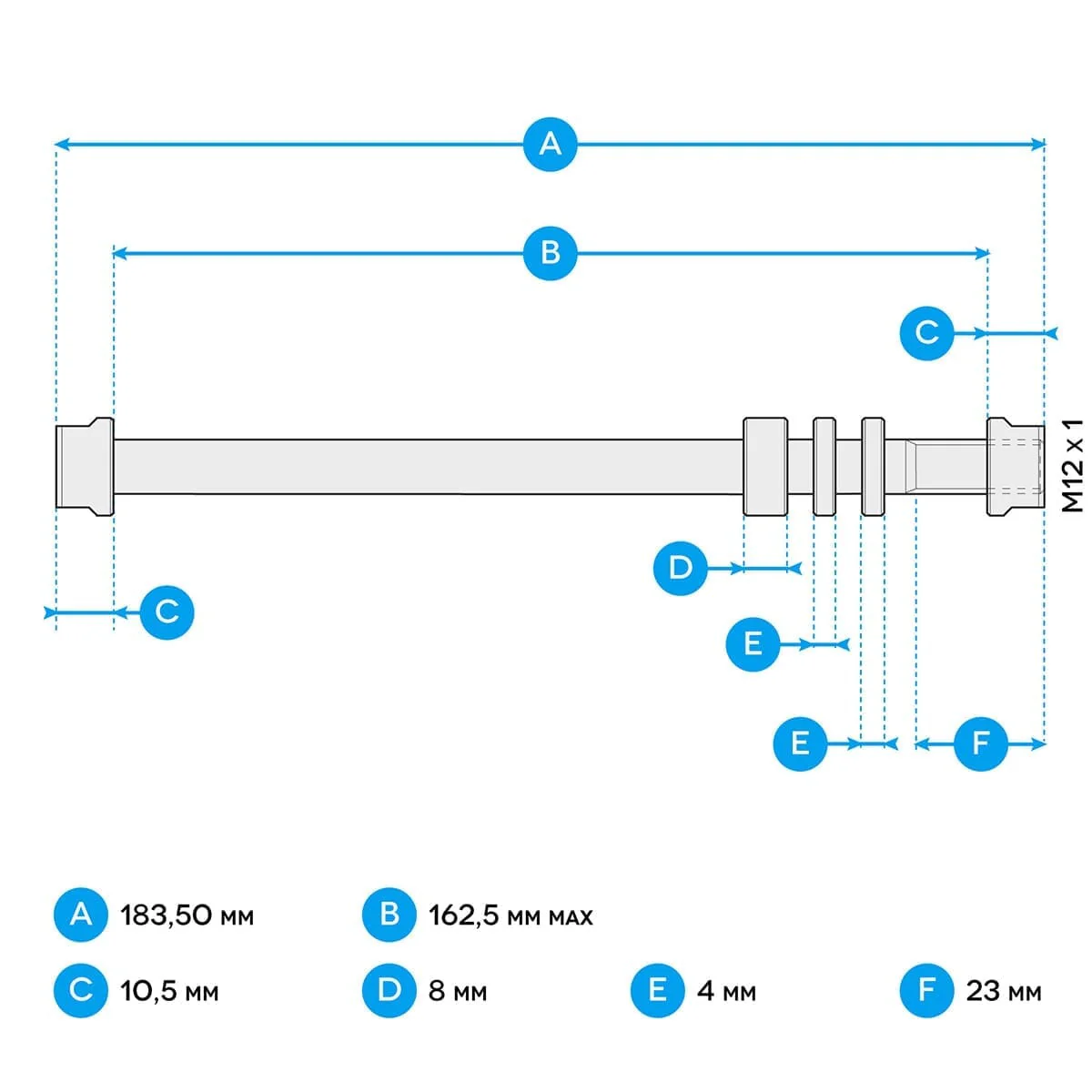Adapter Hinterachse TACX T1707 E-Thru 12x1 mm - Image 2