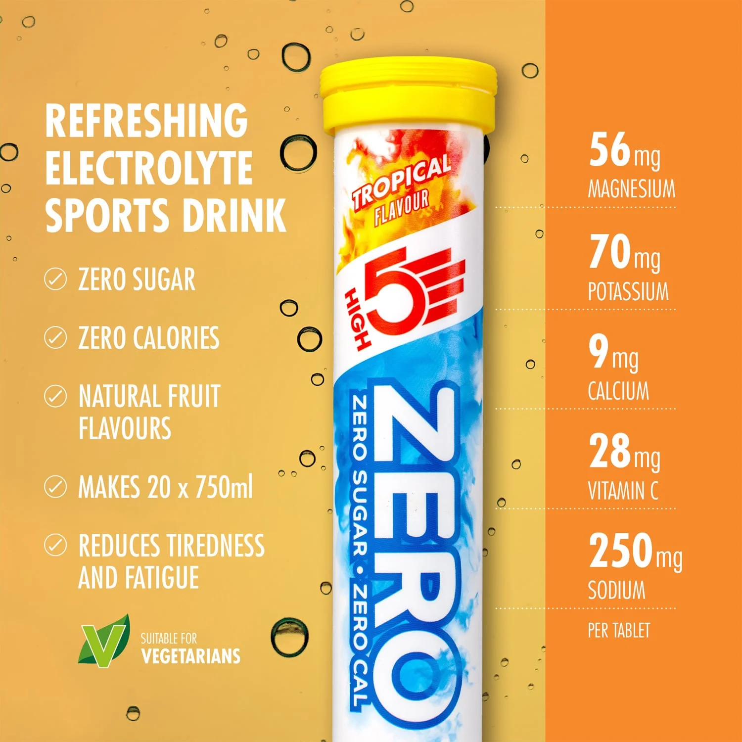 HIGH5 ZERO Elektrolyt-Hydratationstabletten (x20) Tropical - Image 2