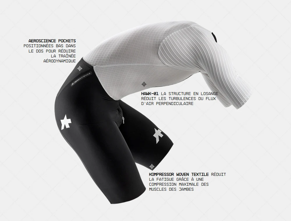 ASSOS EQUIPE RSR BOLIDE S11 Overall Weiß/Schwarz - Image 11