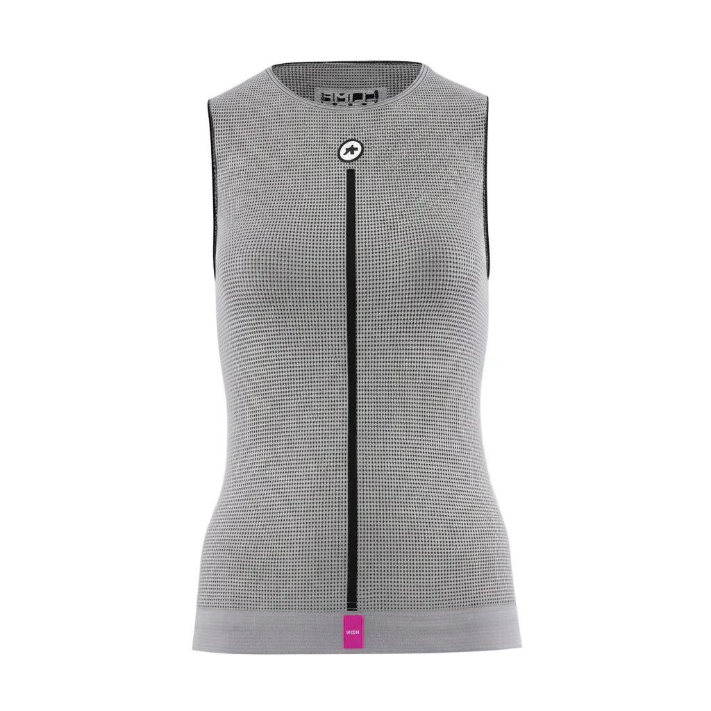 ASSOS NS SKIN LAYER P1 Ärmelloses Unterhemd für Damen, grau