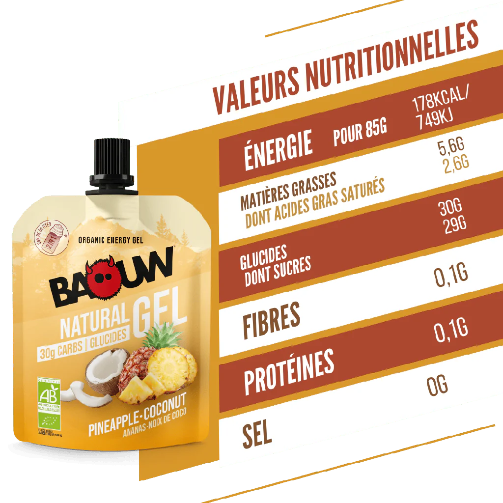 BAOUW BIO Energy Gel Ananas/Kokosnuss (85g) - Image 2
