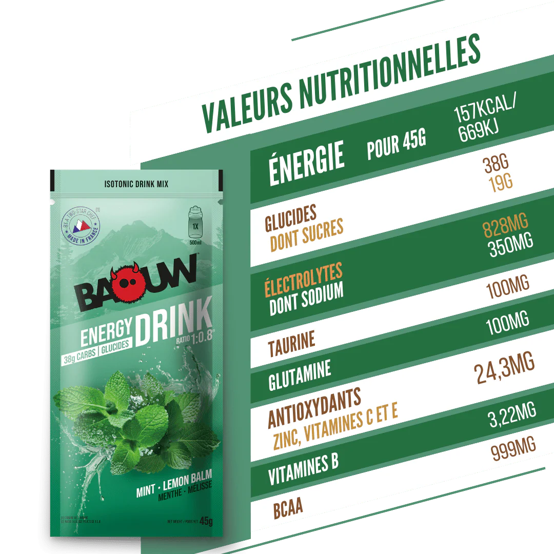 BAOUW ISOTONIC Energy Drink (45g) Minze/Melisse - Image 5