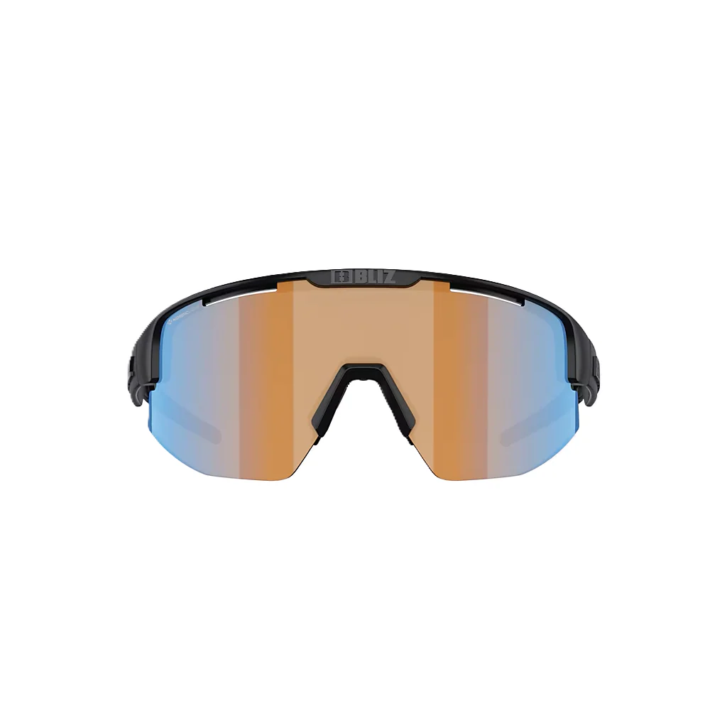 BLIZ MATRIX Brille Schwarz Mattschirm Coral/Orange Iridiumblau - Image 2
