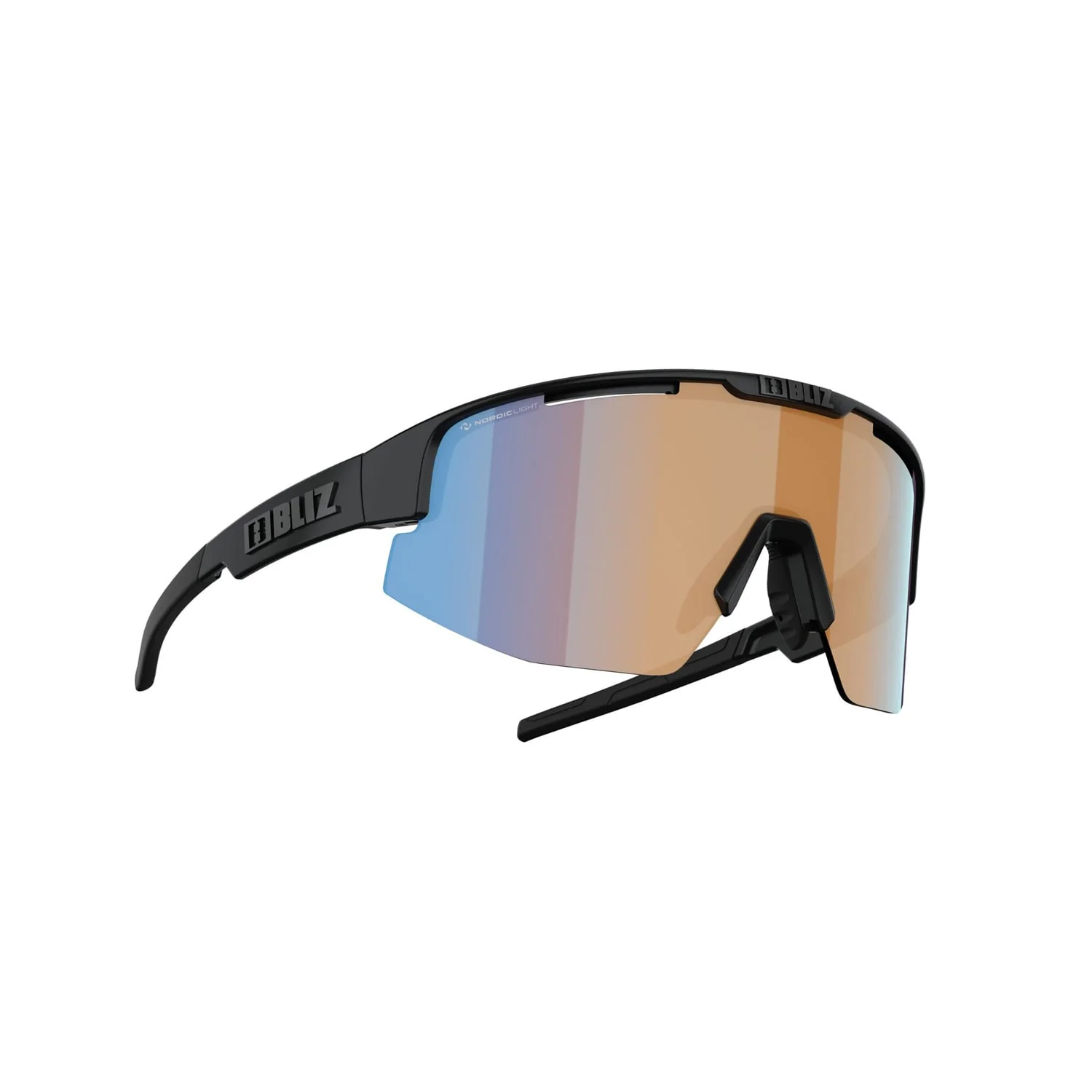 BLIZ MATRIX SMALL Brille Schwarz Matt Orange Schirm - Image 2