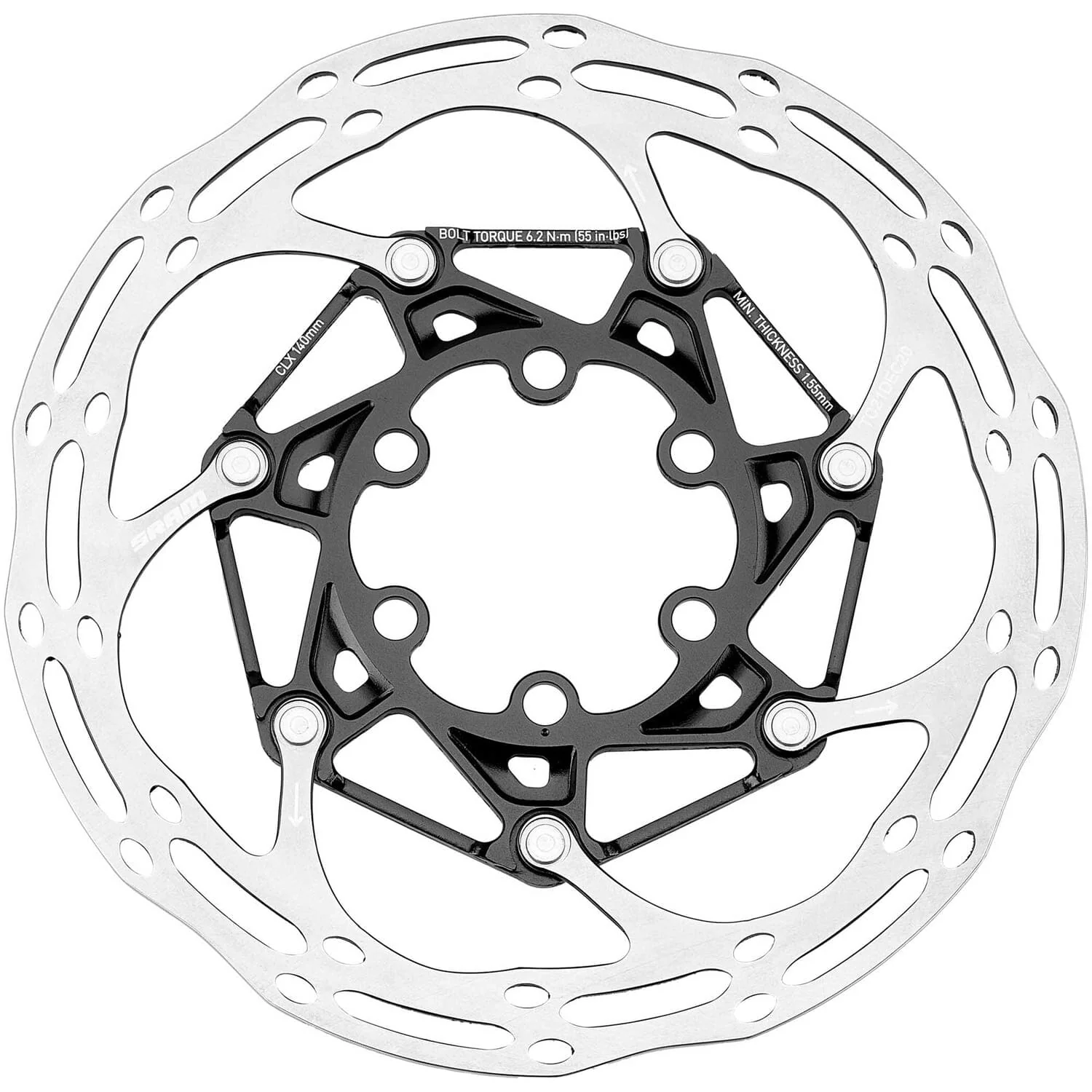 Schwimmende Bremsscheibe SRAM CENTERLINE X 6 Löcher + Schraube Stahl Schwarz - Image 3