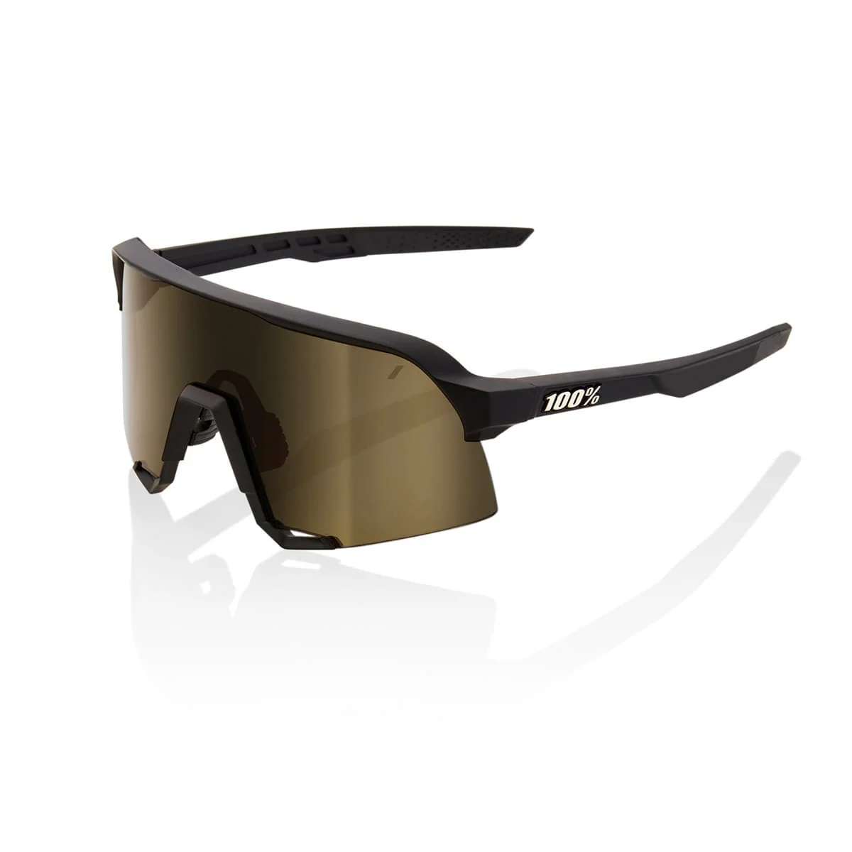 Brille 100% S3 Schwarz Mirror Gold