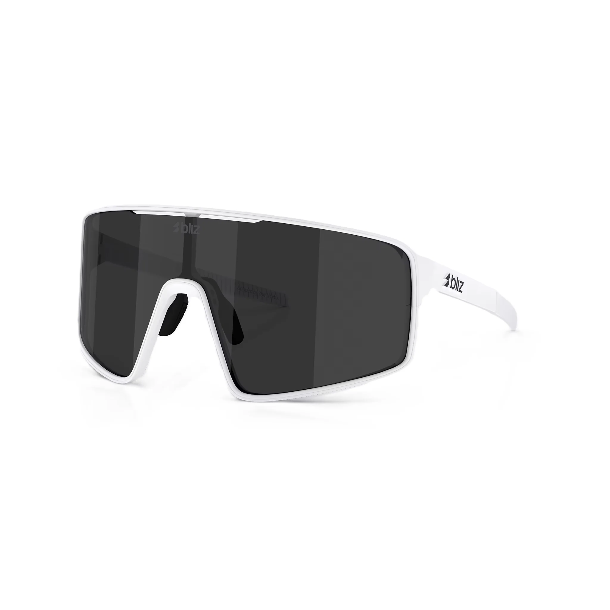 BLIZ P001 Brille Weiß Matt Smoke Screen
