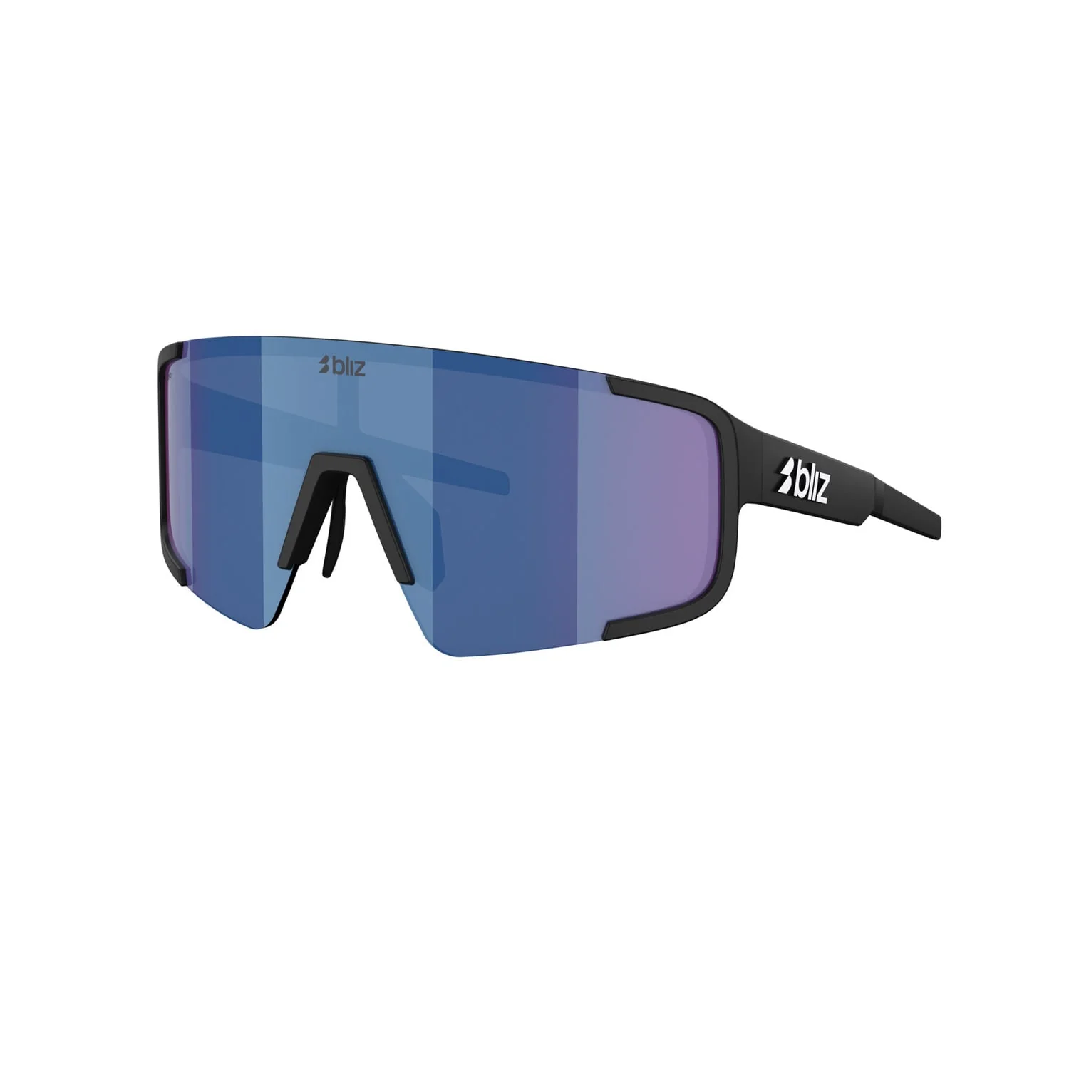 Brille BLIZ P003 Schwarz Matt Glas Blue Mirror