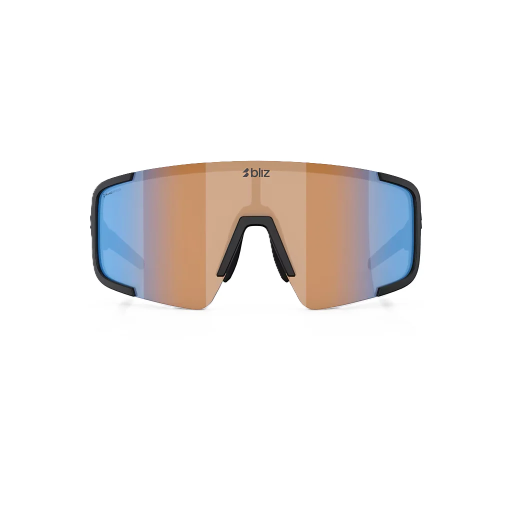 BLIZ P003 SMALL Brille Schwarz Mattschirm Coral/Orange Iridiumblau - Image 2