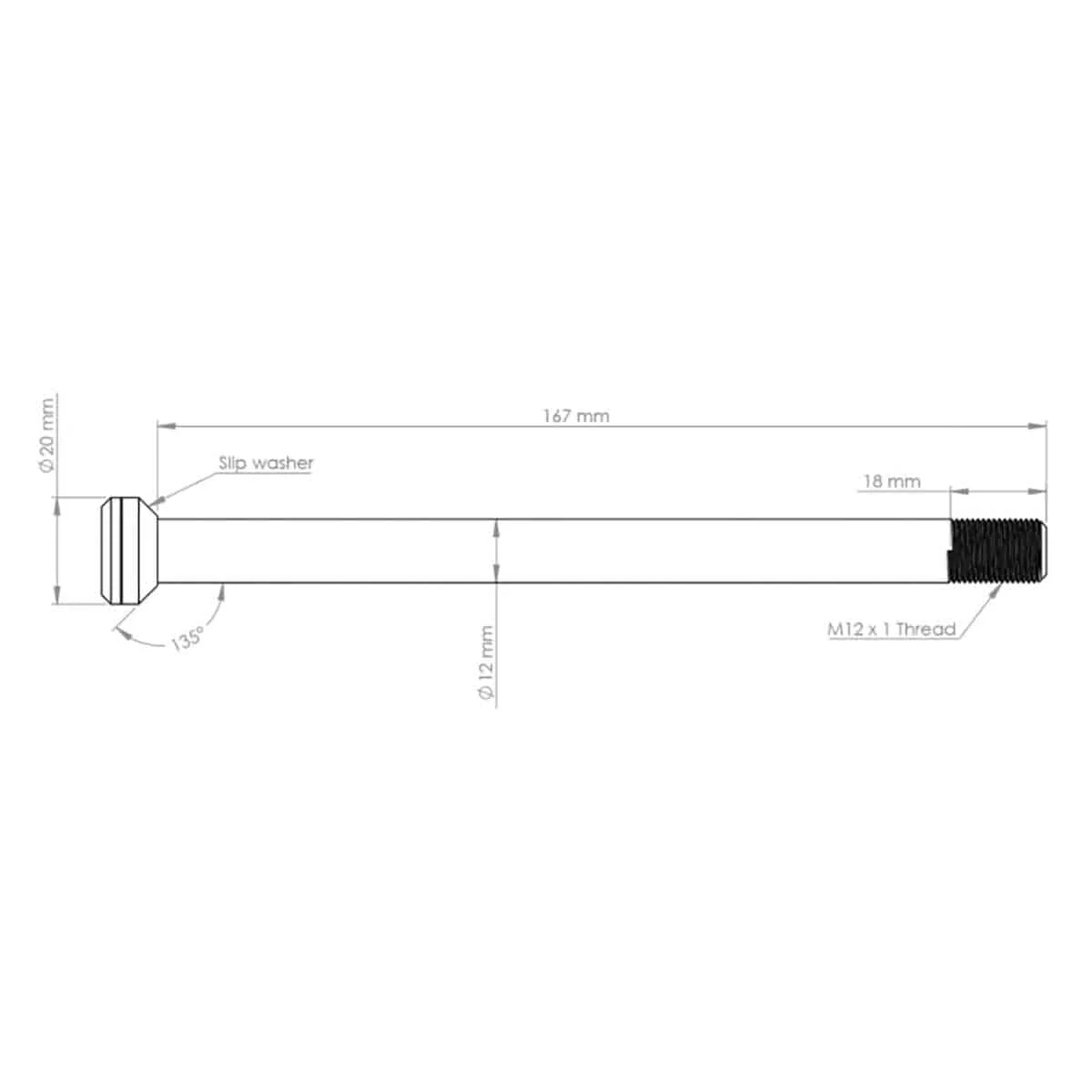 BURGTEC 171mm Hinterradachse für Transition Rahmen Violett - Image 2