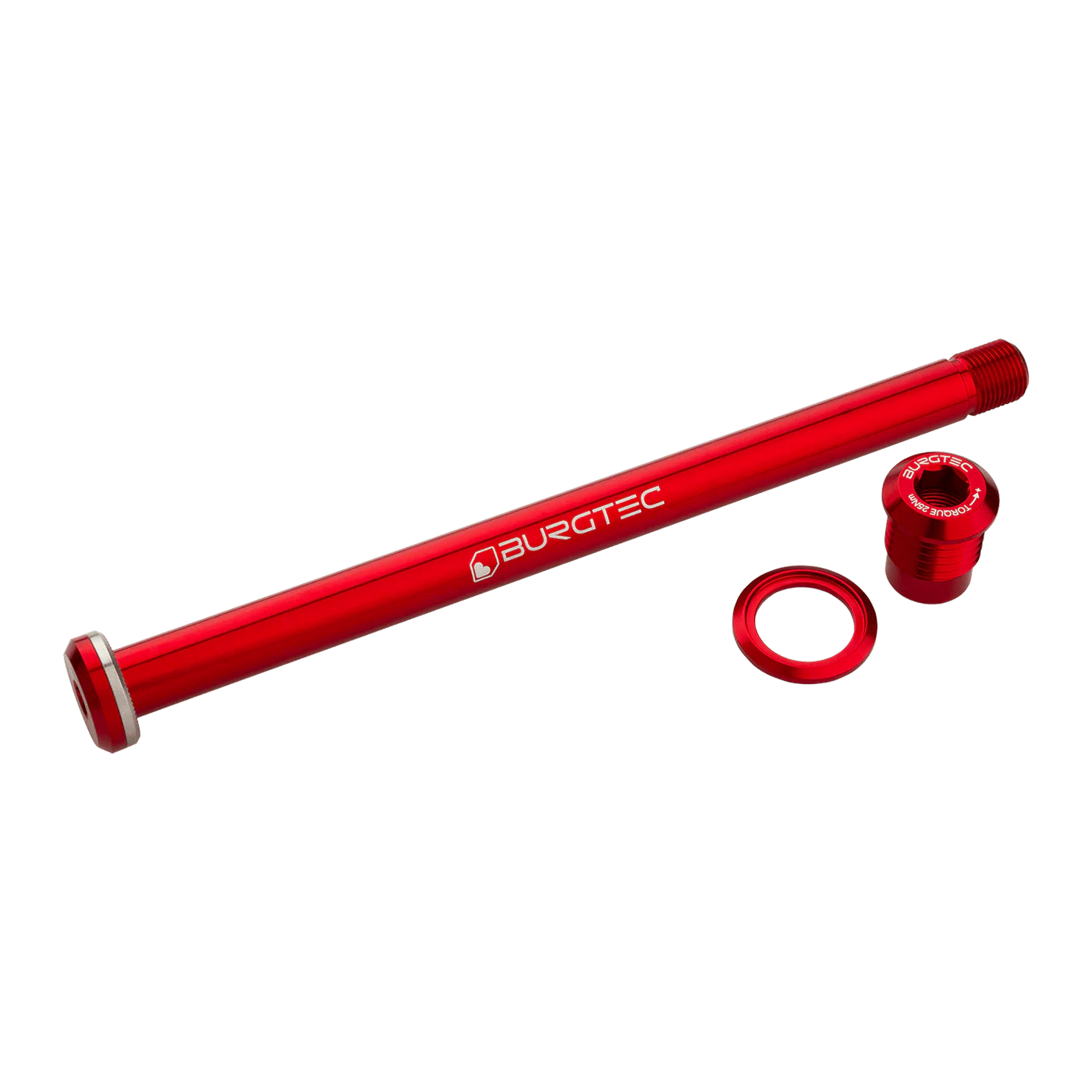 BURGTEC 174mm Hinterradachse für Yeti Rahmen Rot