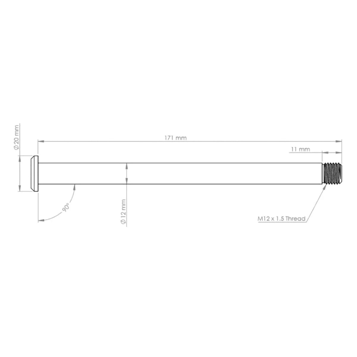 BURGTEC Hinterradachse 171mm für Yeti Rahmen Dunkelblau - Image 2