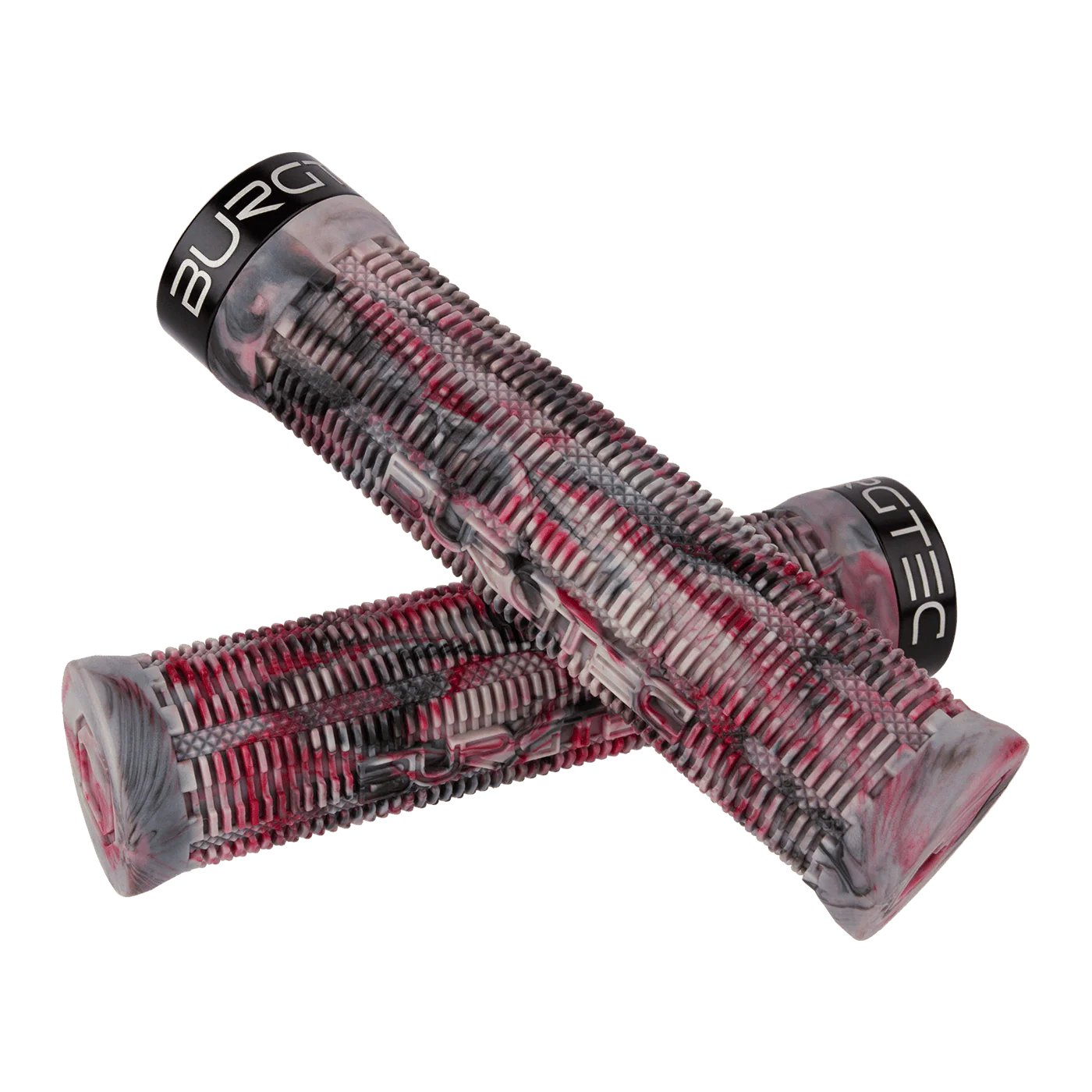 BURGTEC THE BARTENDER PRO GREG MINNAAR SIGNATURE Lock-On Grips Schwarz/Rot