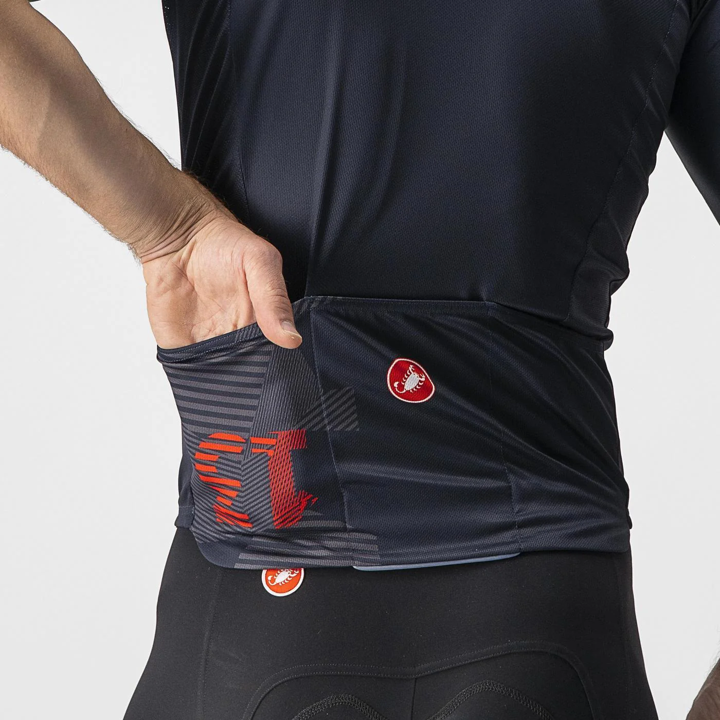 CASTELLI 13 SCREEN Trikot Kurzarm Blau/Rot - Image 3