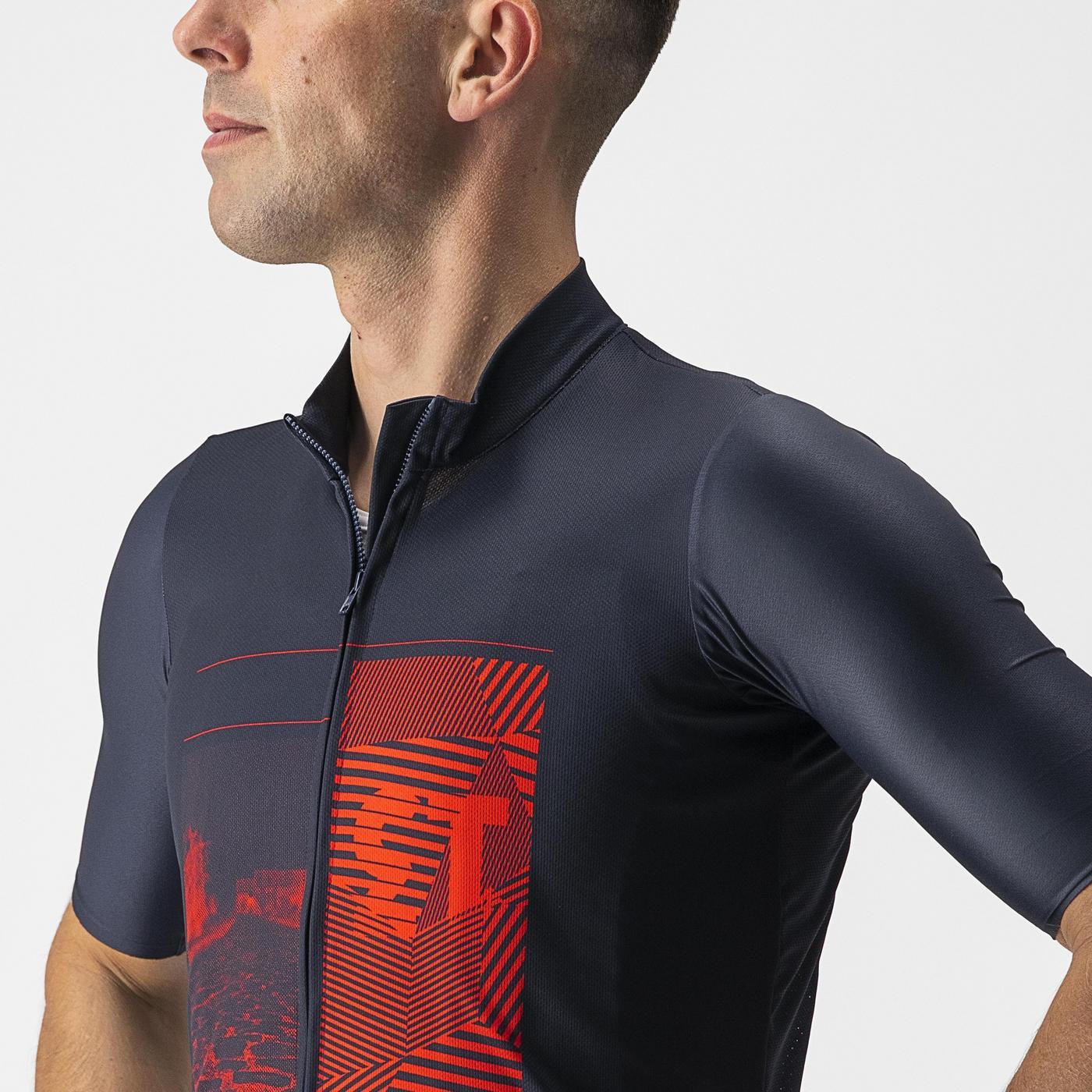 CASTELLI 13 SCREEN Trikot Kurzarm Blau/Rot - Image 6