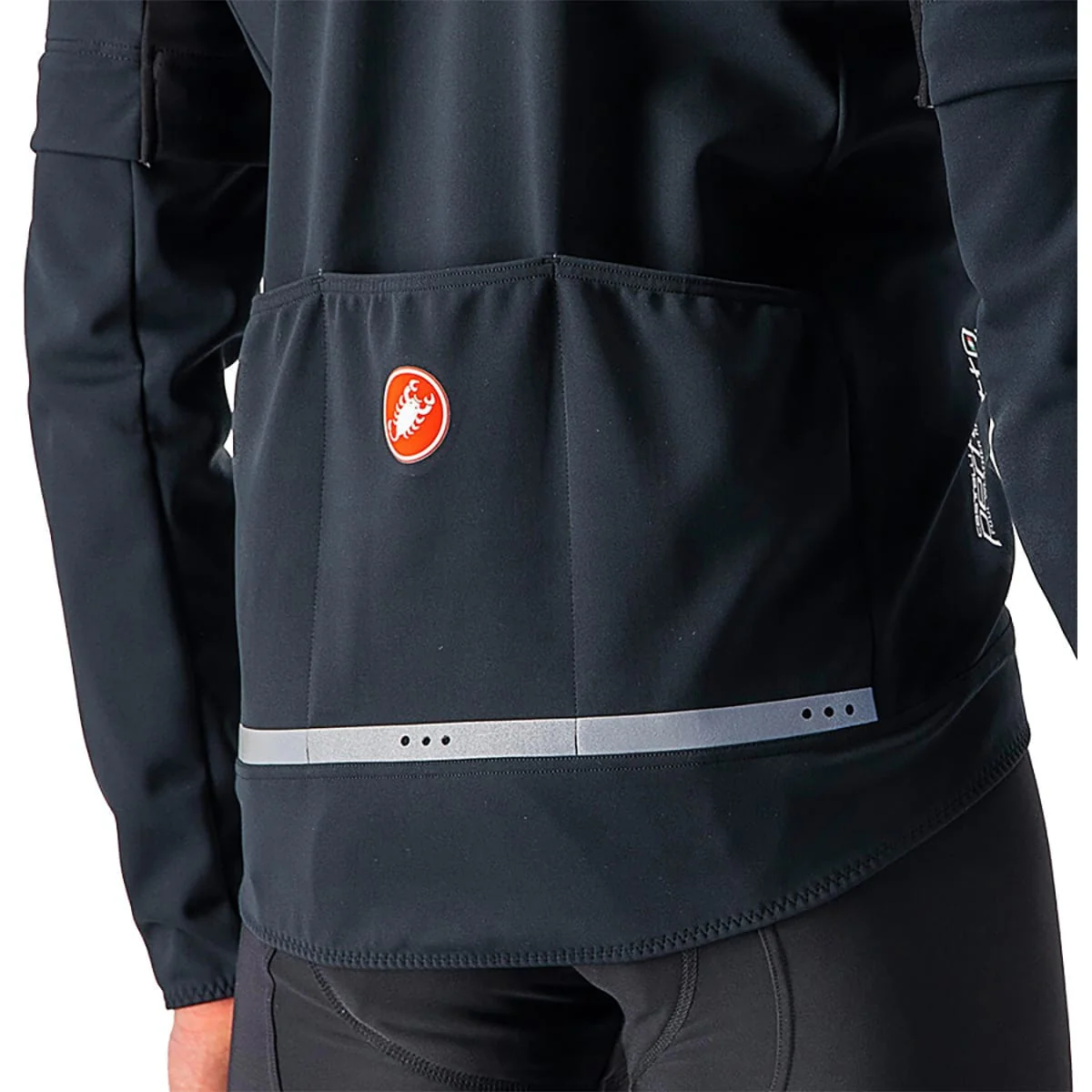 CASTELLI CONVERTIBLE PERFETTO ROS 2 Jacke Schwarz/Schwarz Reflex - Image 3