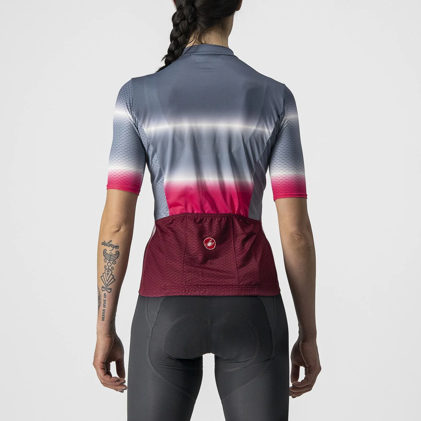 CASTELLI DOLCE Damen Trikot Kurzarm Blau/Bordeaux - Image 2
