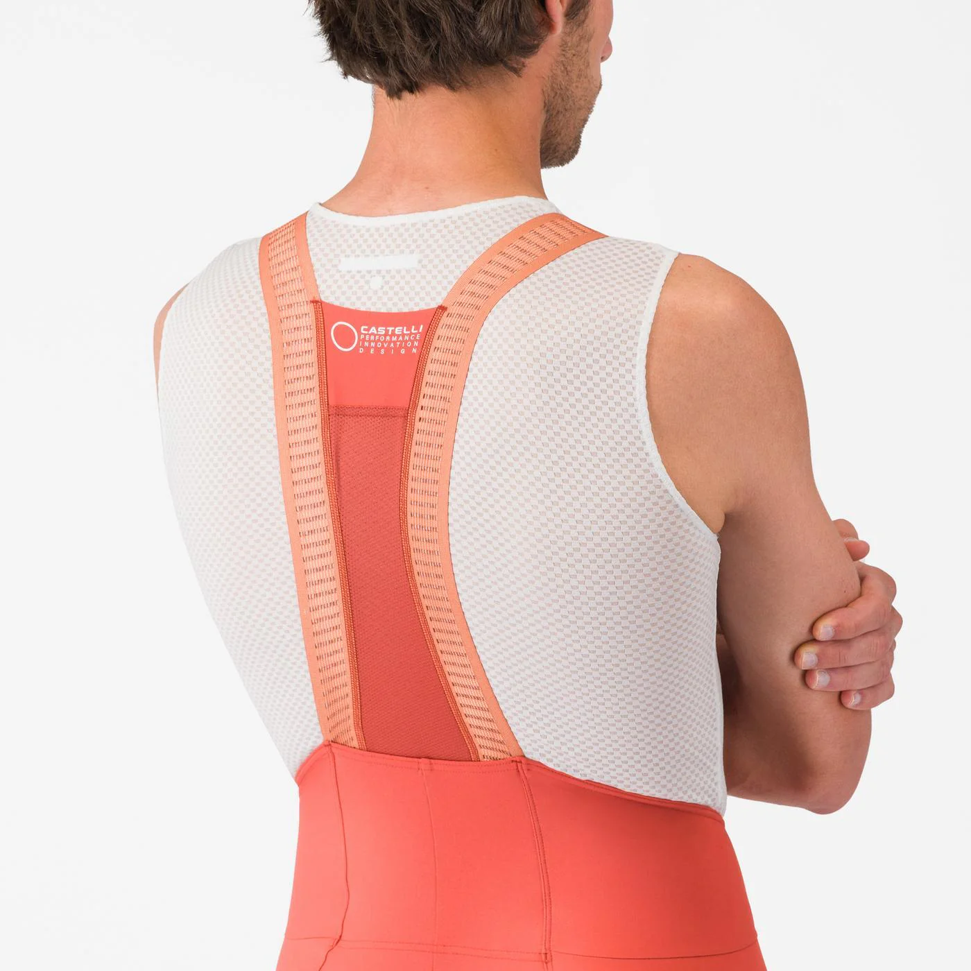 CASTELLI ESPRESSO 2 Paprika Kurze Trägerhose - Image 3