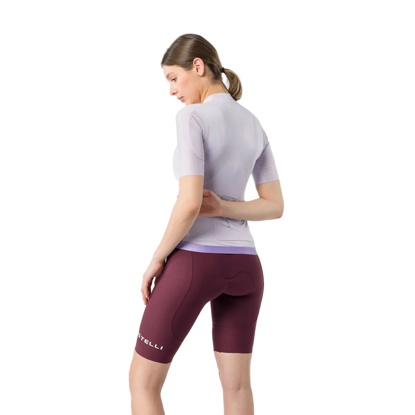 CASTELLI ESPRESSO 2 W DT Damen Bordeaux Kurze Trägerhose - Image 4