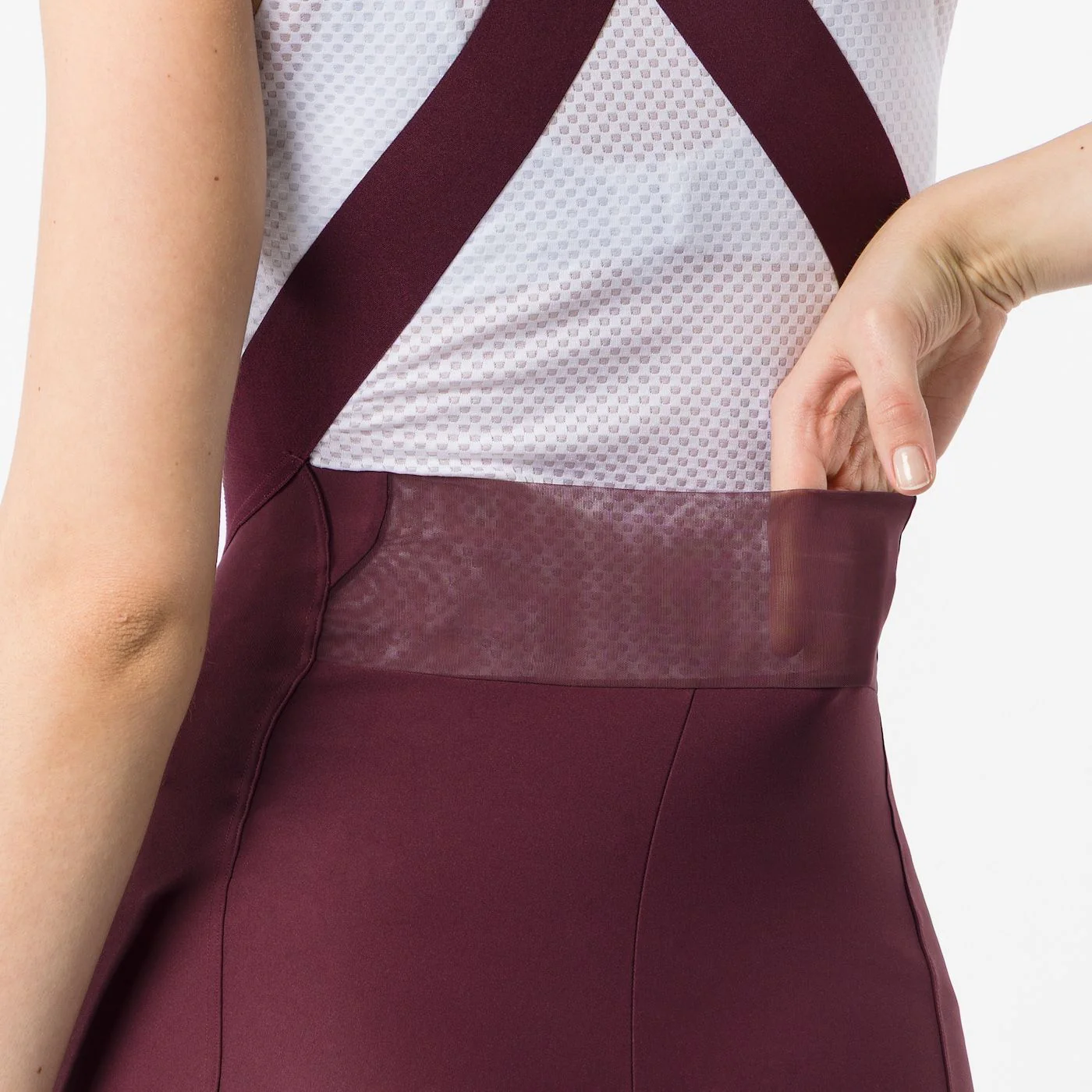 CASTELLI ESPRESSO 2 W DT Damen Bordeaux Kurze Trägerhose - Image 7