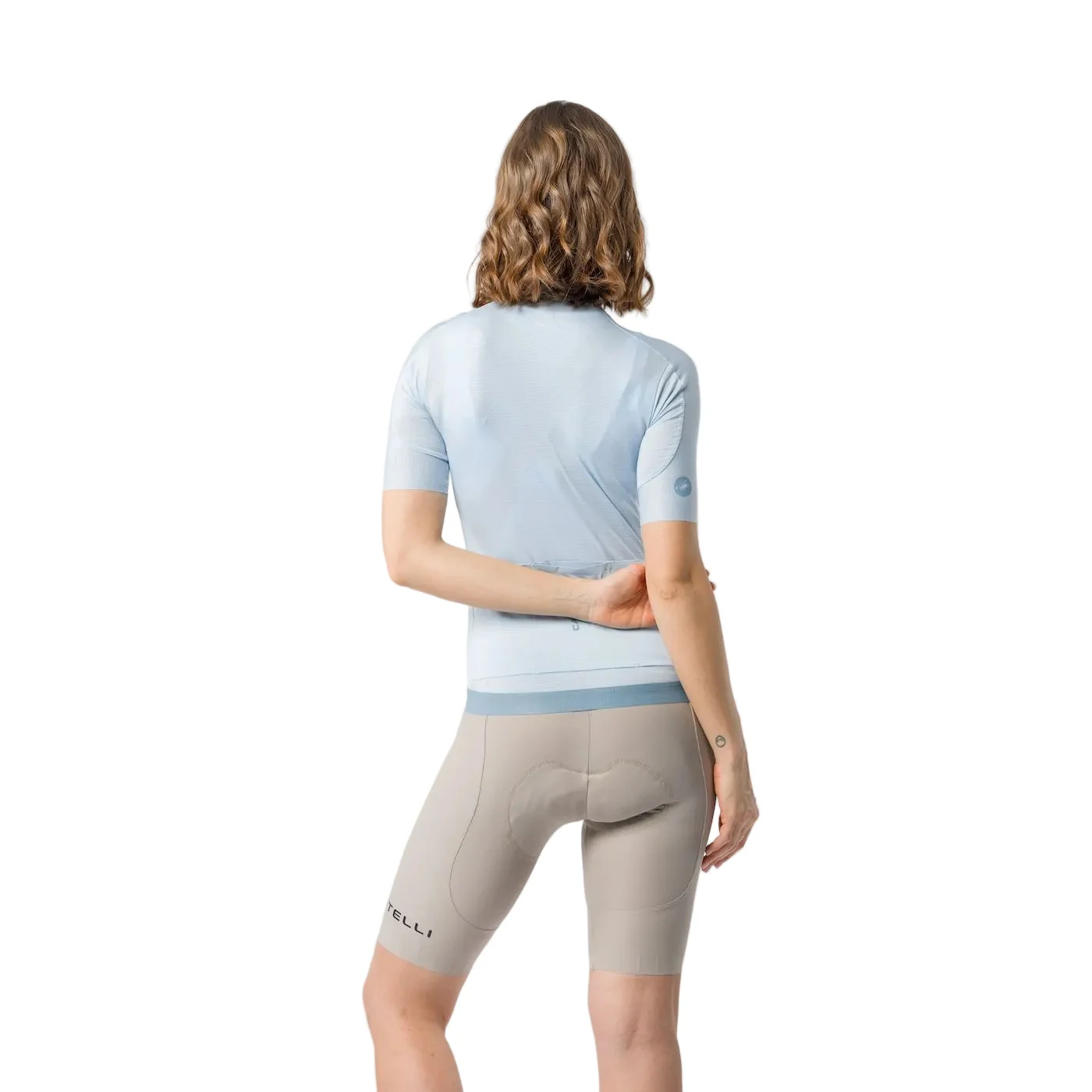 CASTELLI ESPRESSO 2 W DT Damen Kurz Trägerhose Clay Grau - Image 5