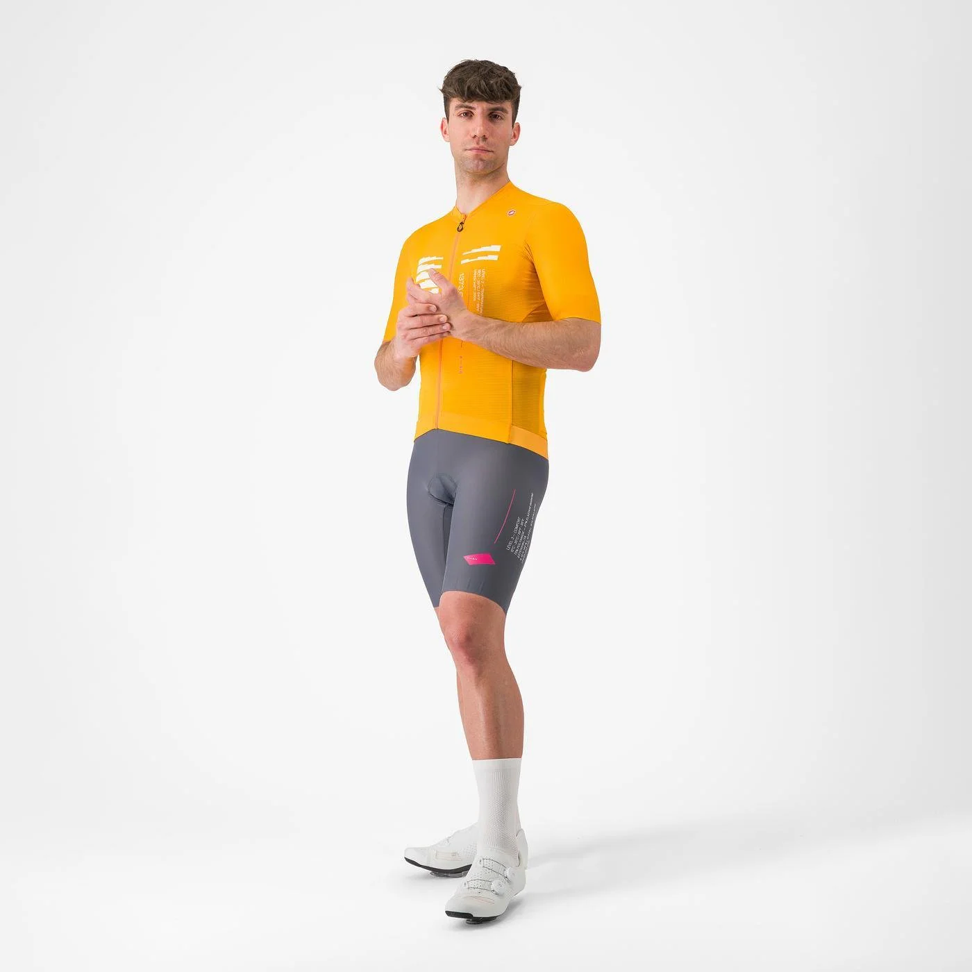 CASTELLI ESPRESSO R--A/D Kurze Trägerhose Rauchgrau - Image 3