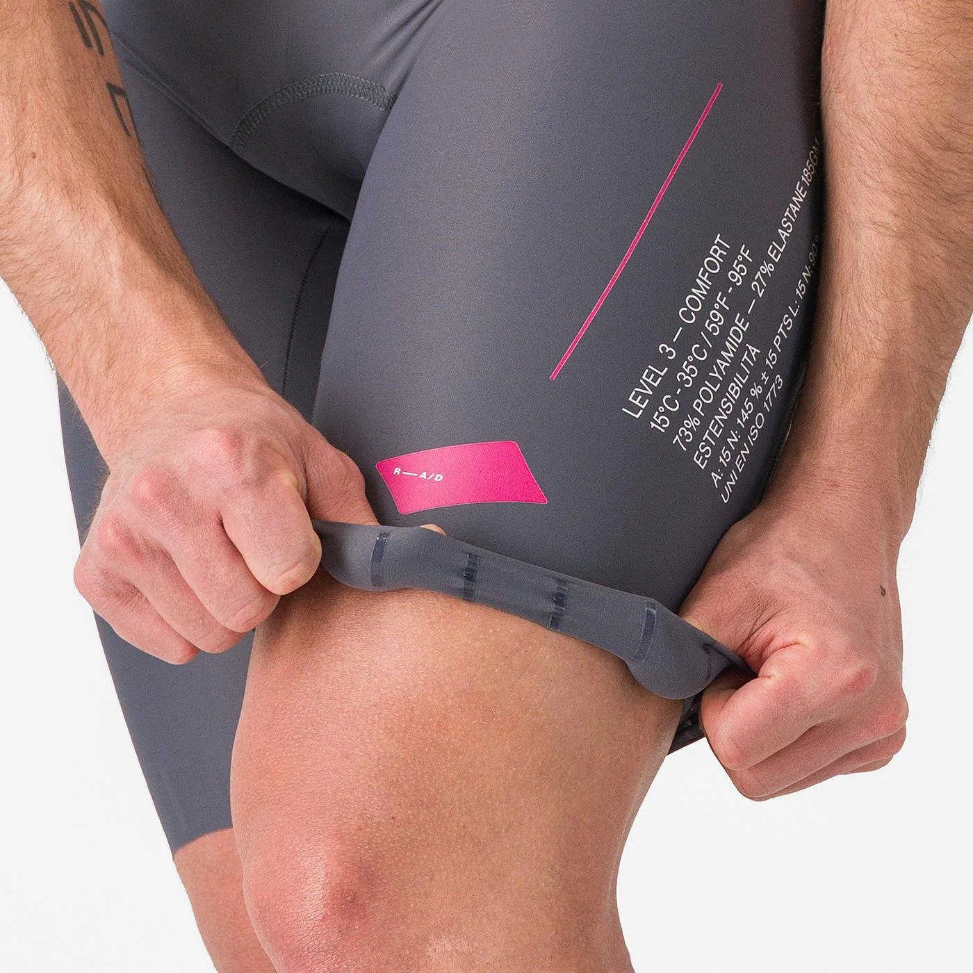CASTELLI ESPRESSO R--A/D Kurze Trägerhose Rauchgrau - Image 7