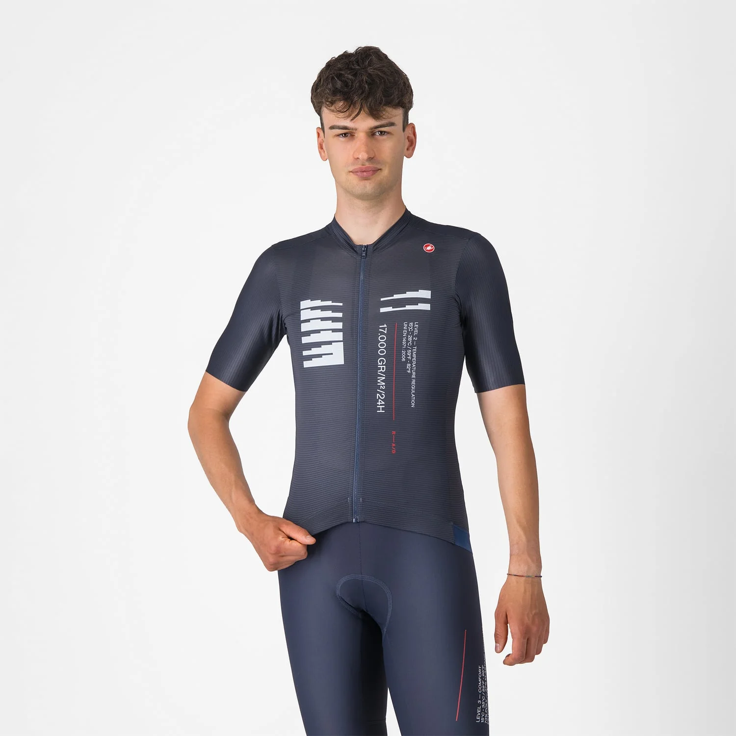 CASTELLI ESPRESSO R--A/D Trikot Kurzarm Blau