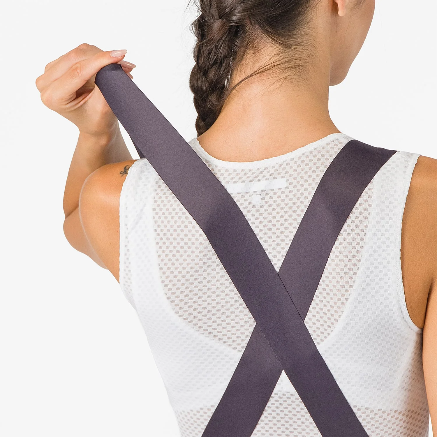 CASTELLI PRIMA 2 DT Damen Kurze Trägerhose Dunkelviolett - Image 3