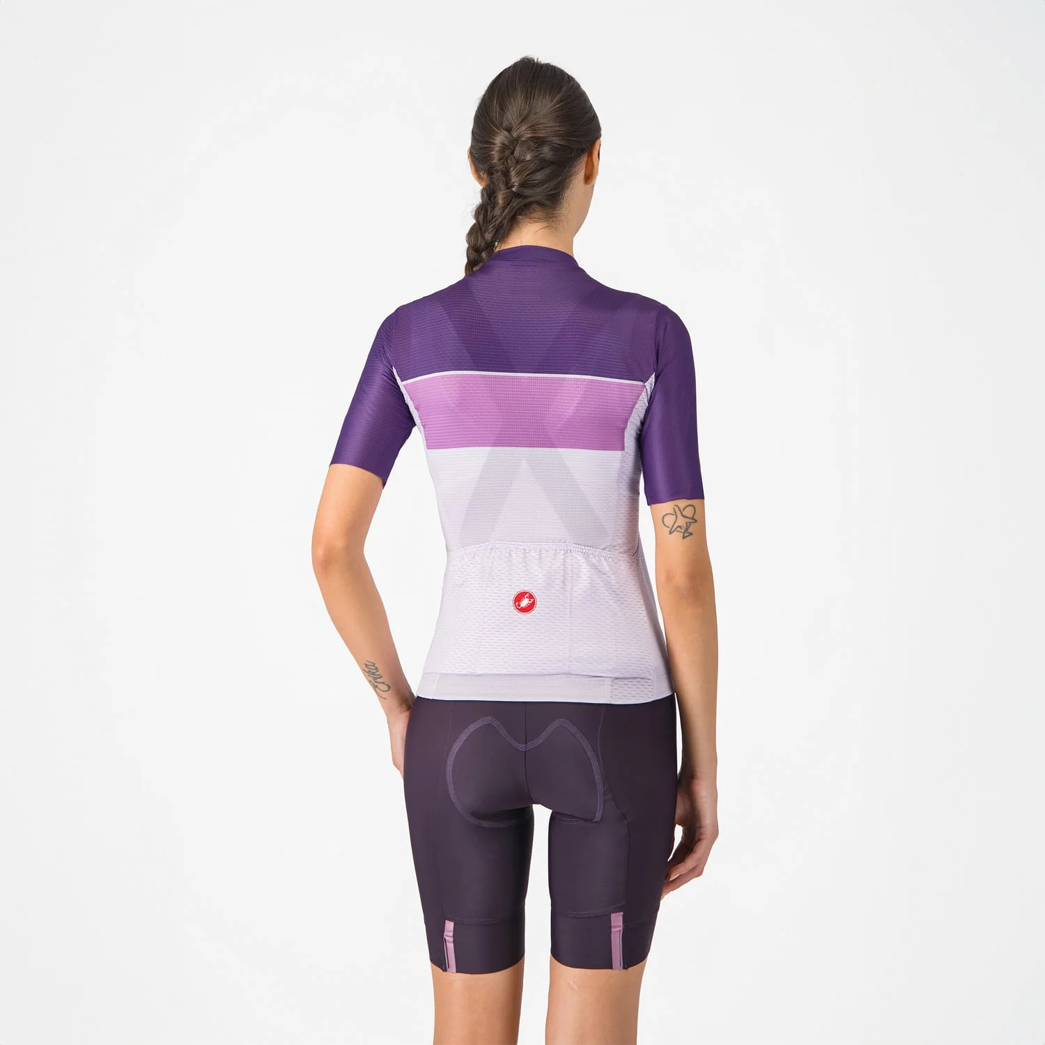 CASTELLI PRIMA 2 DT Damen Kurze Trägerhose Dunkelviolett - Image 7