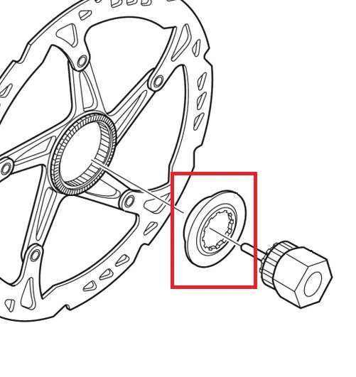 Center Lock Mutter SHIMANO Interne SM-RT81