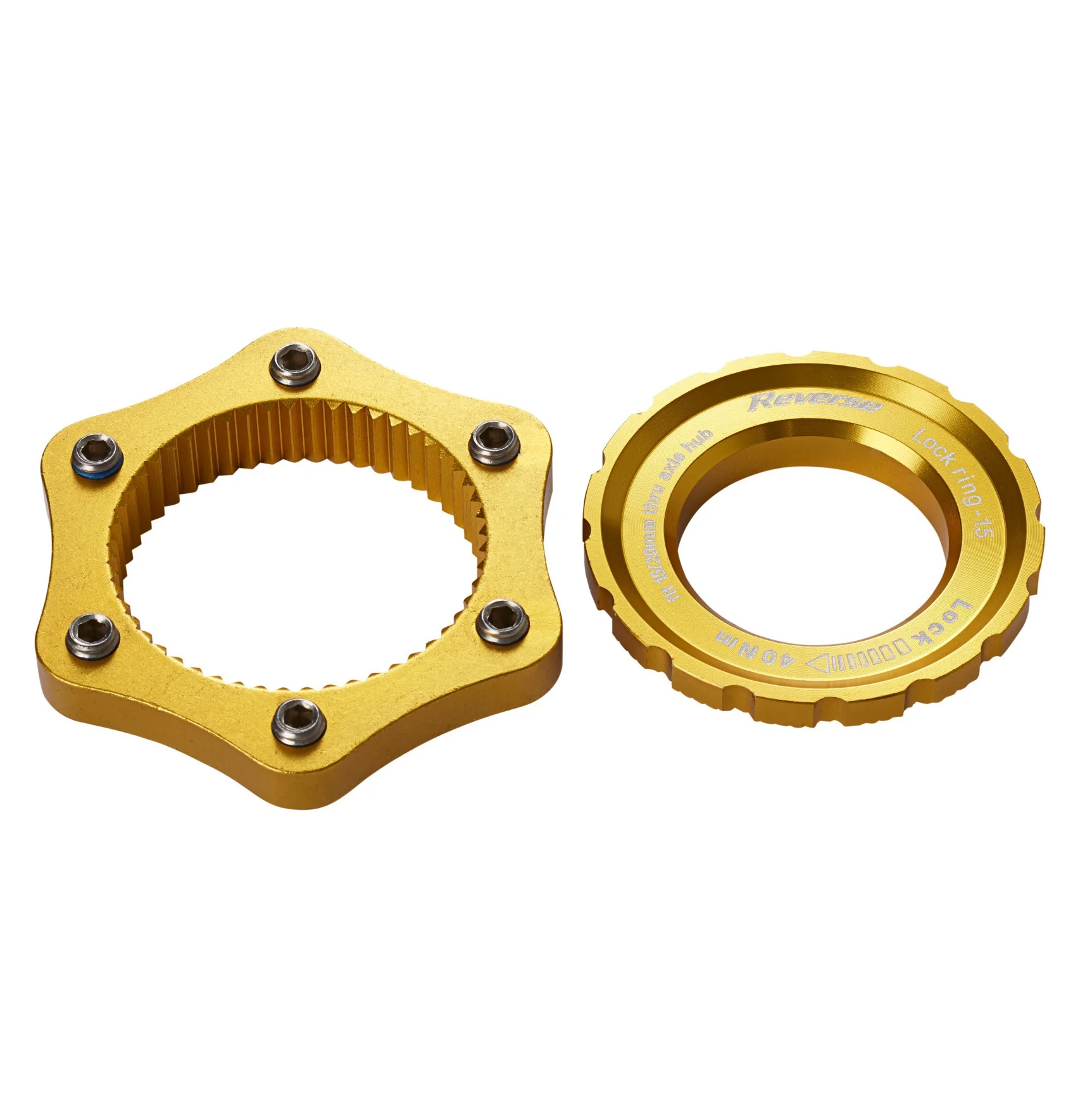Centerlock > 6-Loch-Adapter REVERSE COMPONENTS Gold
