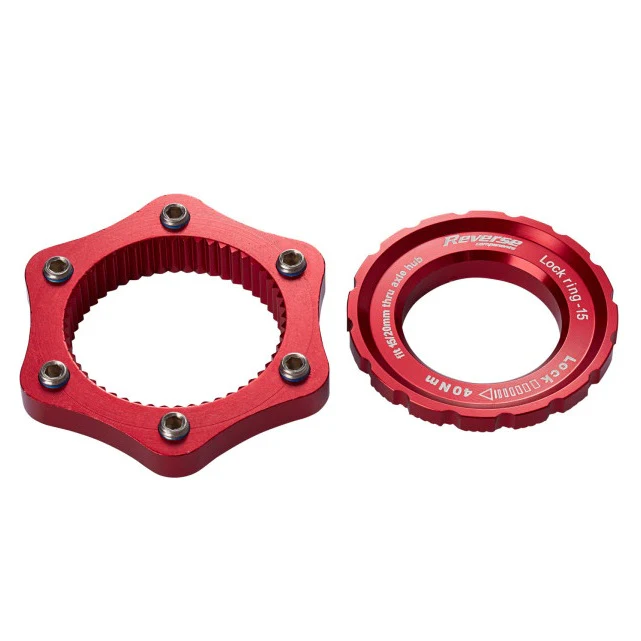 Centerlock > 6-Loch-Adapter REVERSE COMPONENTS Rot