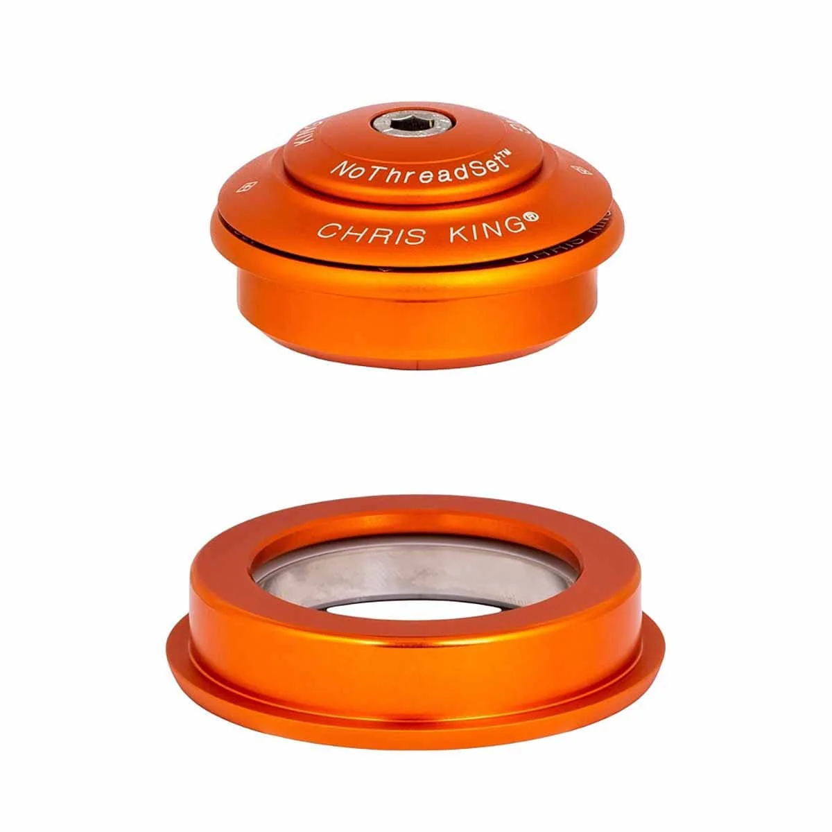 CHRIS KING INSET 2 1"1/8-1.5" ZS44/ZS56 Orange Halbintegrierter Steuersatz CHRIS KING INSET 2 1"1/8-1.5" ZS44/ZS56 Orange