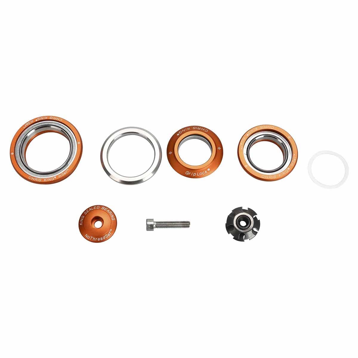 CHRIS KING INSET 2 1"1/8-1.5" ZS44/ZS56 Orange Halbintegrierter Steuersatz CHRIS KING INSET 2 1"1/8-1.5" ZS44/ZS56 Orange - Image 2