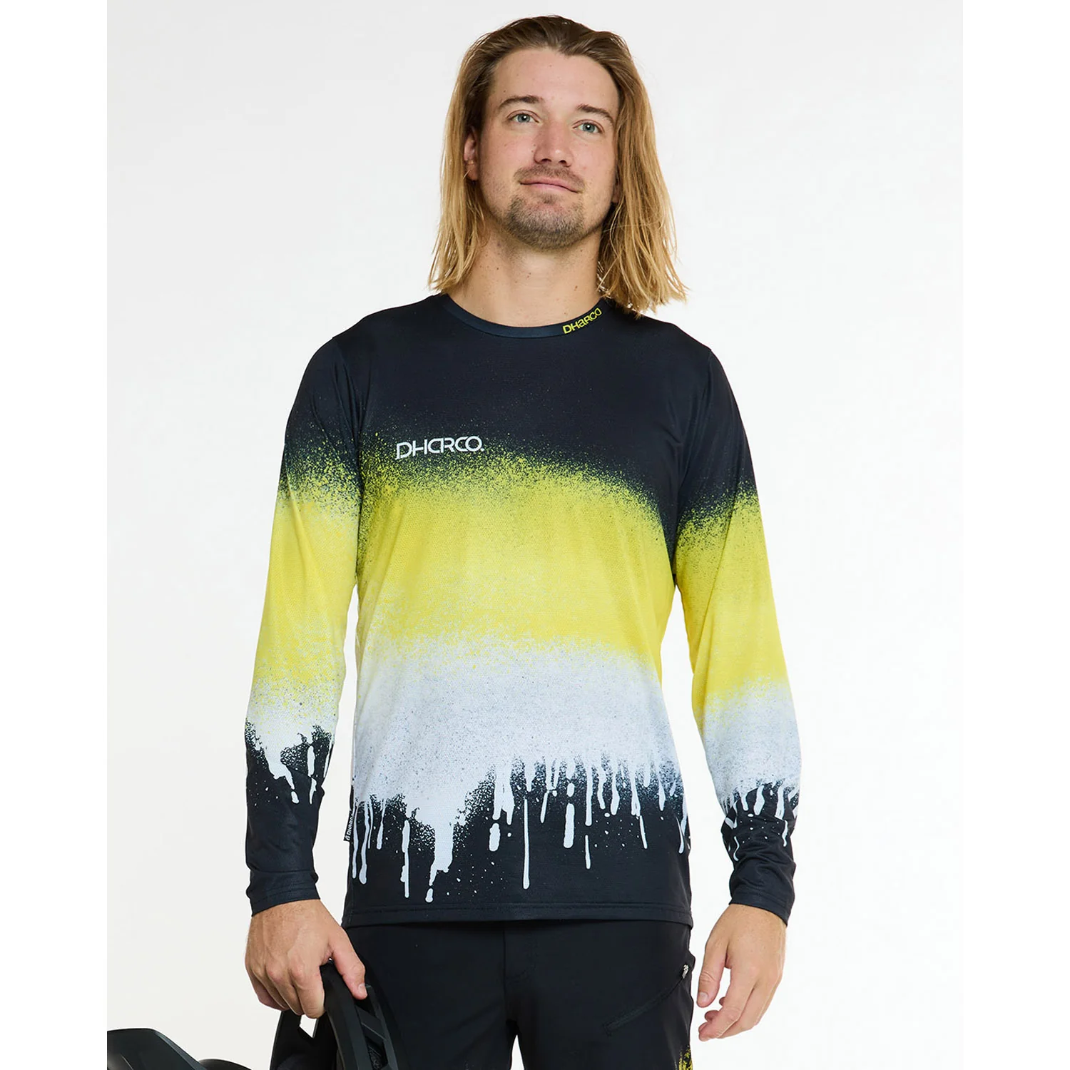 DHARCO RACE ACID RAIN Trikot Langarm Schwarz/Gelb