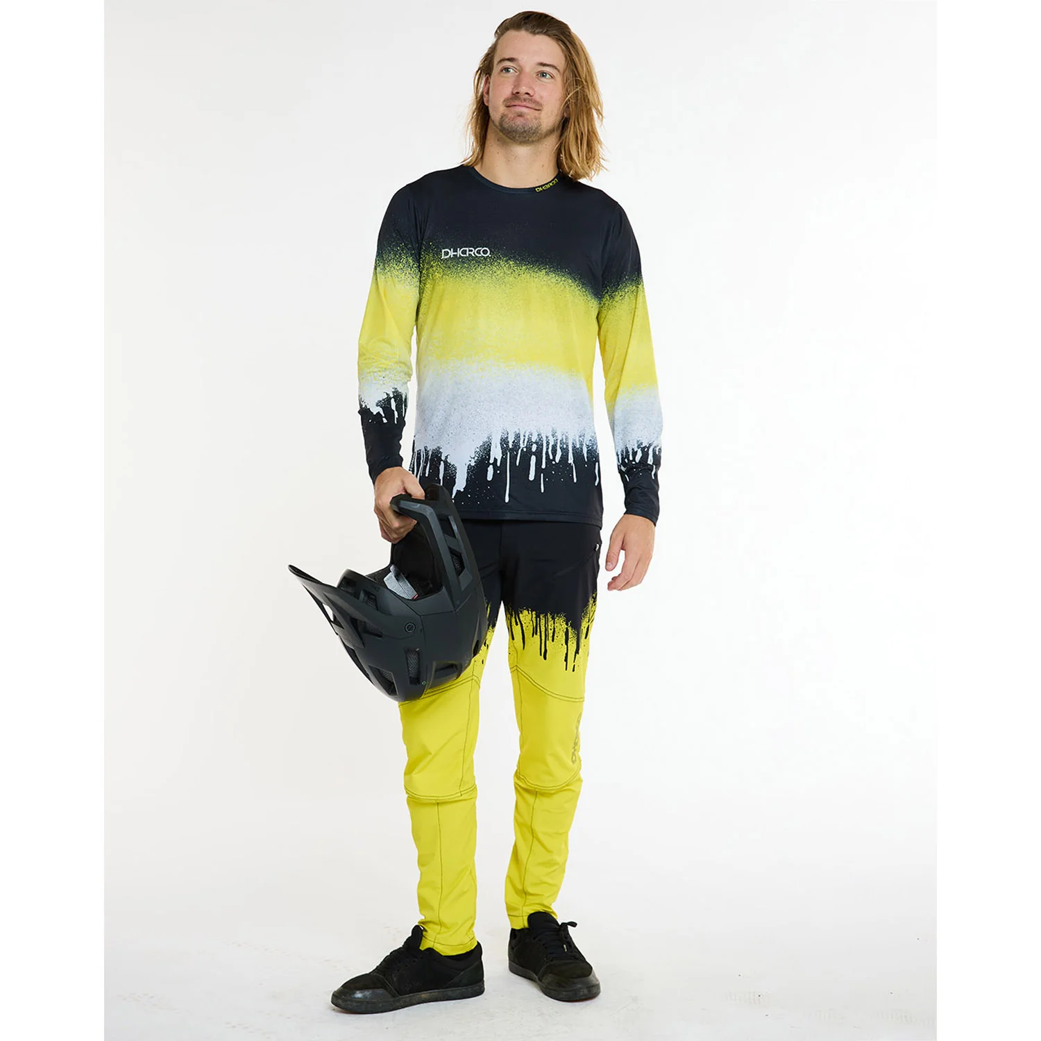 DHARCO RACE ACID RAIN Trikot Langarm Schwarz/Gelb - Image 3