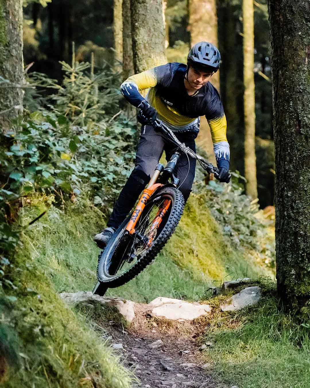 DHARCO RACE ACID RAIN Trikot Langarm Schwarz/Gelb - Image 9