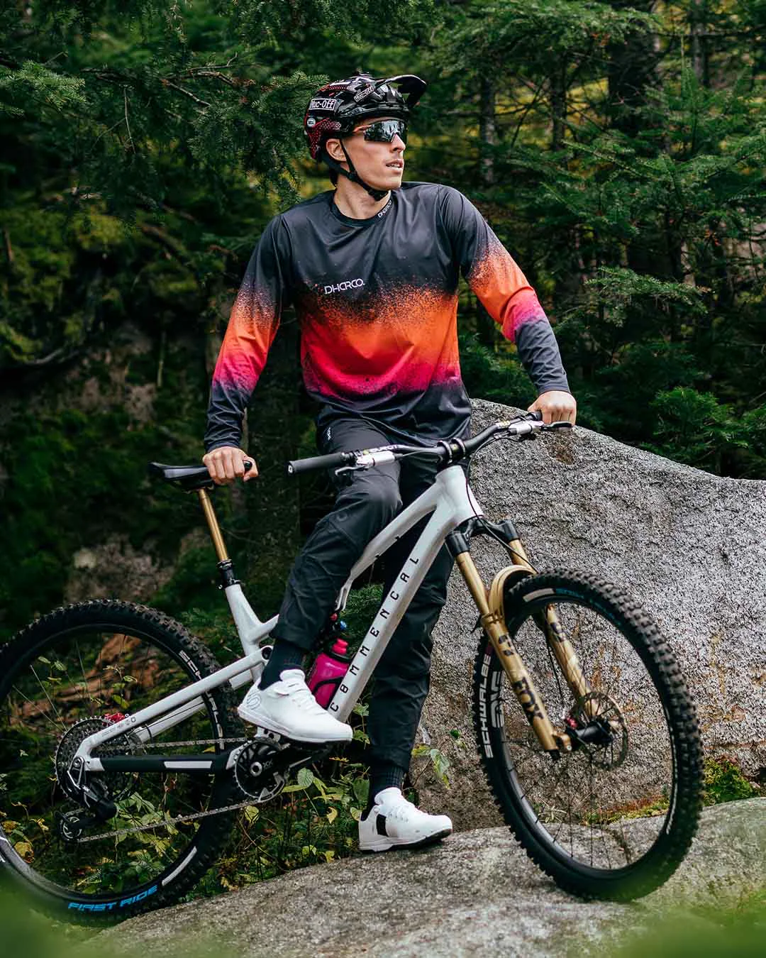 DHARCO RACE BLACK SNAKE Trikot Langarm Schwarz/Orange - Image 11