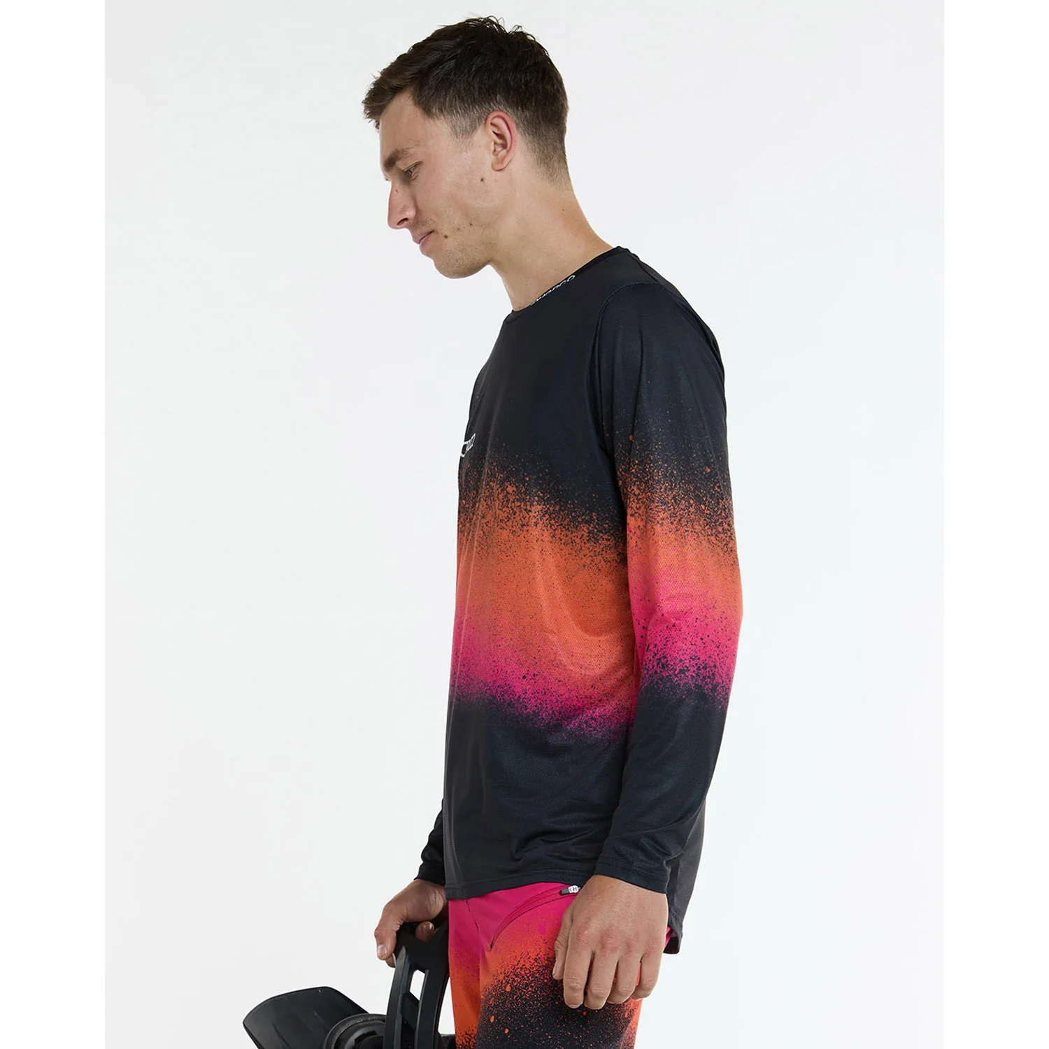 DHARCO RACE BLACK SNAKE Trikot Langarm Schwarz/Orange - Image 3