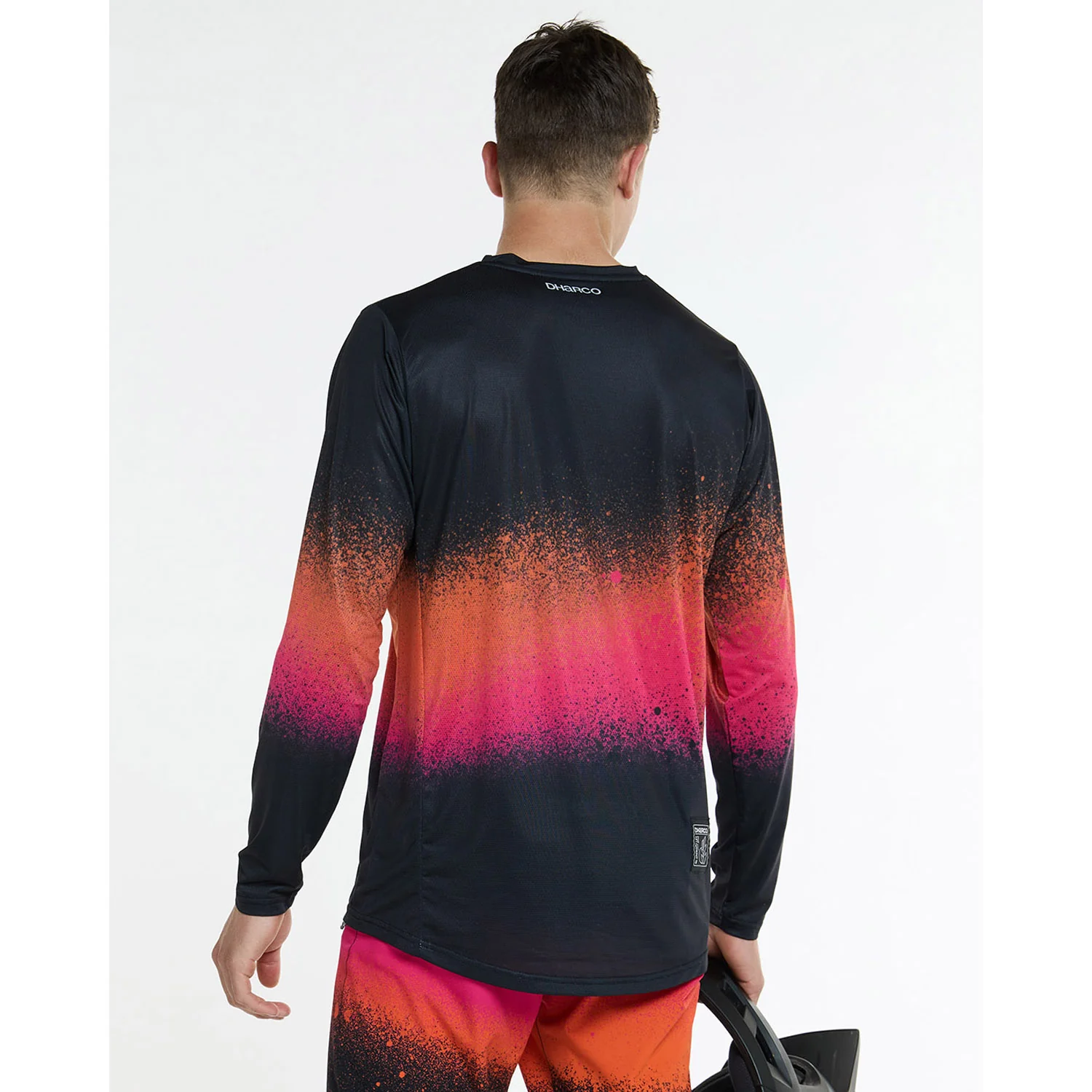 DHARCO RACE BLACK SNAKE Trikot Langarm Schwarz/Orange - Image 4