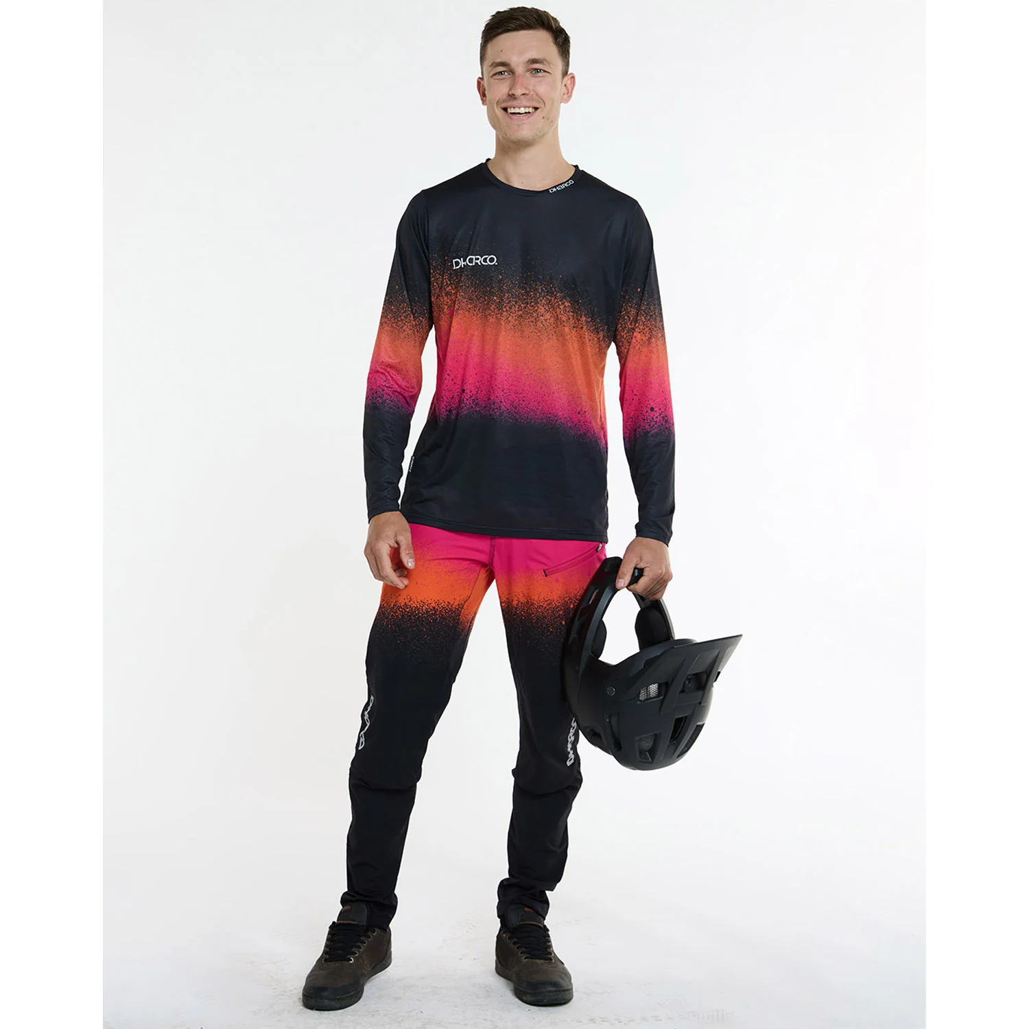 DHARCO RACE BLACK SNAKE Trikot Langarm Schwarz/Orange - Image 5