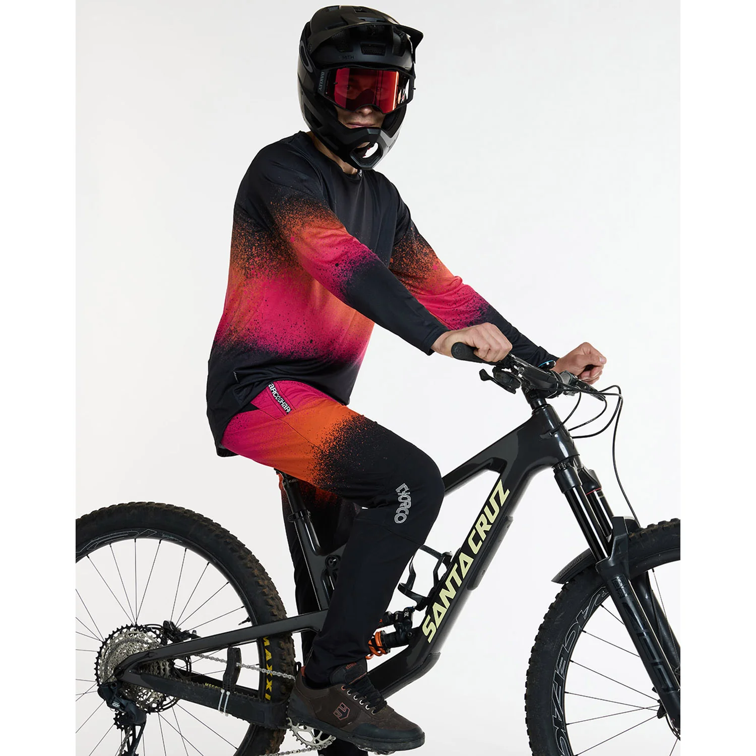 DHARCO RACE BLACK SNAKE Trikot Langarm Schwarz/Orange - Image 7