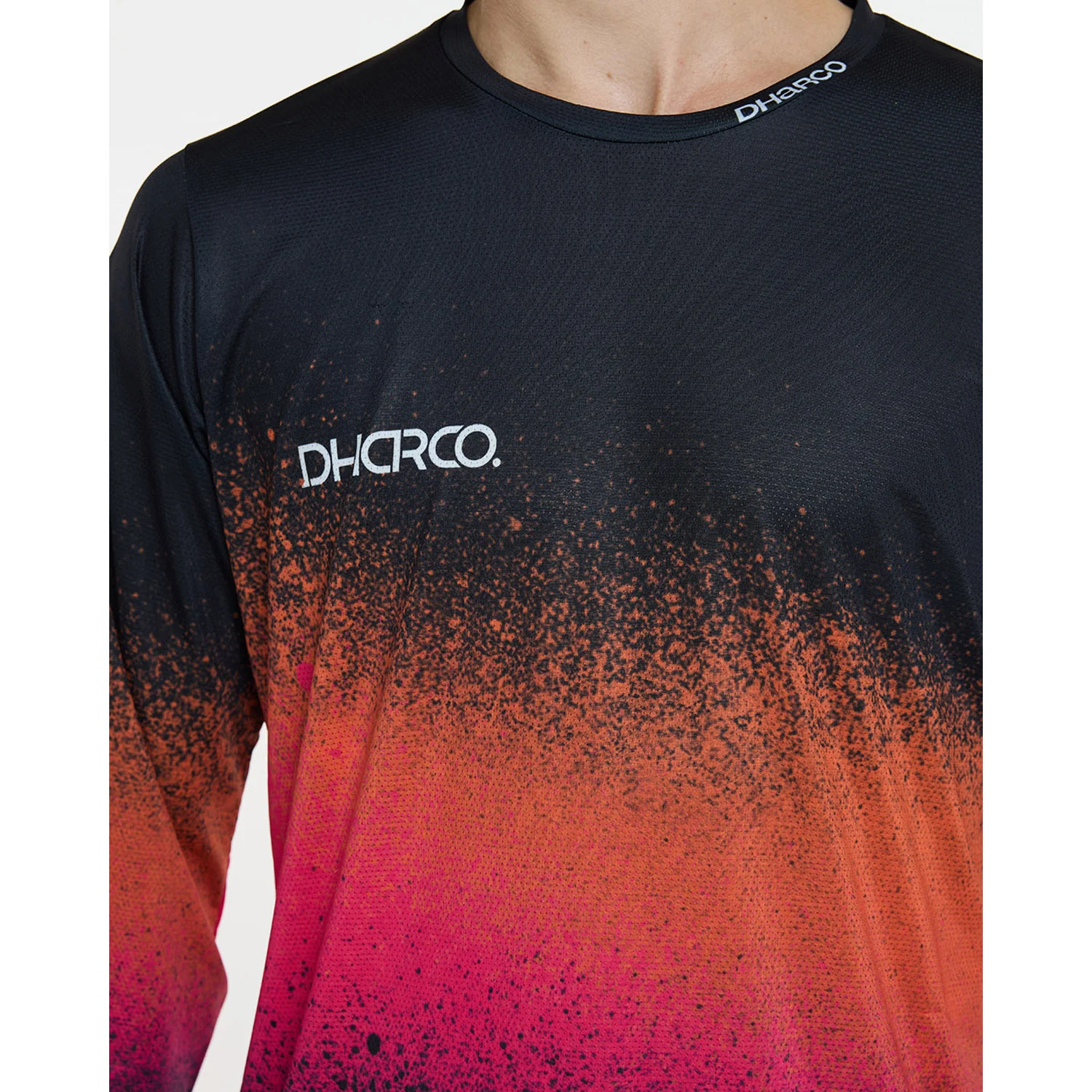 DHARCO RACE BLACK SNAKE Trikot Langarm Schwarz/Orange - Image 9