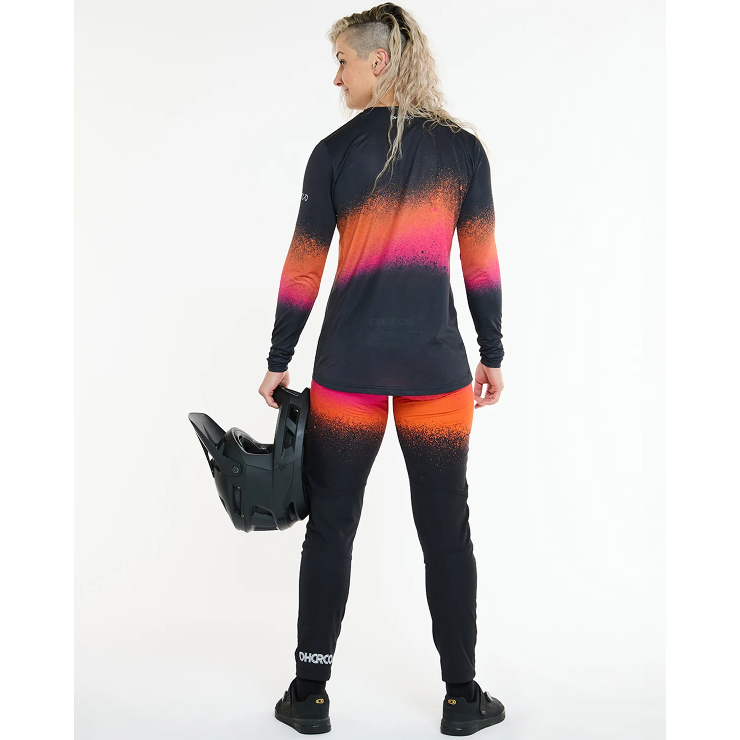 DHARCO RACE BLACK SNAKE Langarmtrikot Women Schwarz/Orange - Image 6