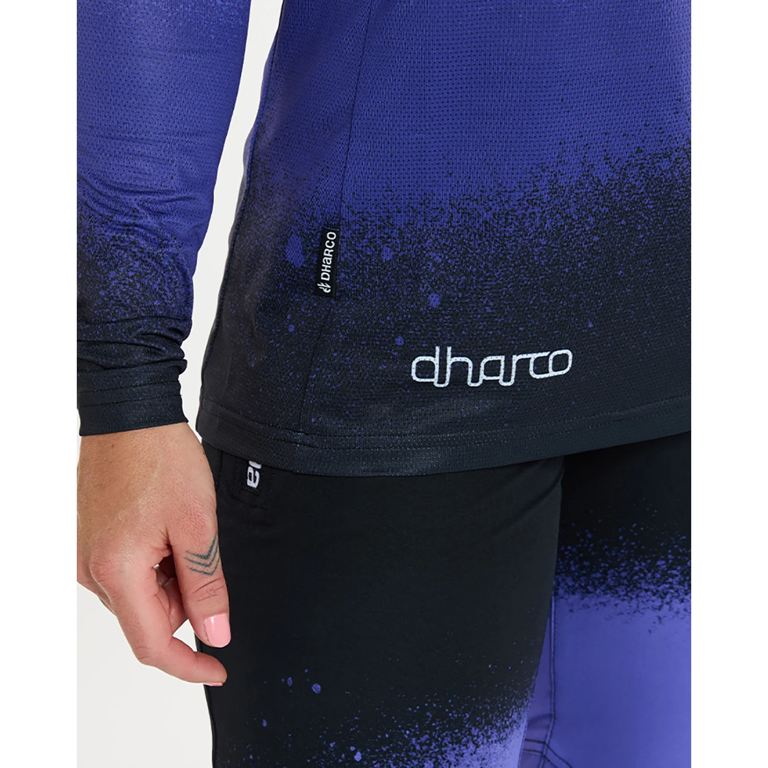 DHARCO RACE ULTRA VIOLETT Trikot Langarm Women Schwarz/Violett - Image 10