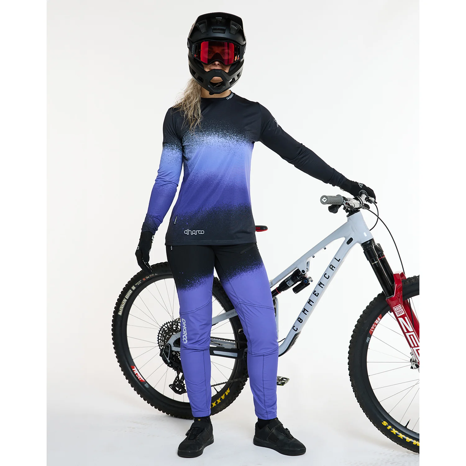 DHARCO RACE ULTRA VIOLETT Trikot Langarm Women Schwarz/Violett - Image 12