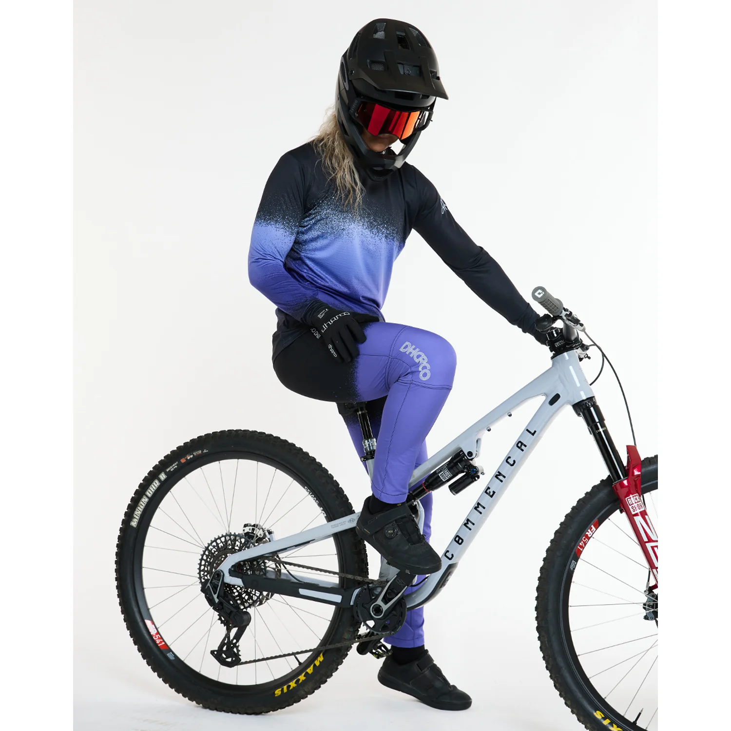 DHARCO RACE ULTRA VIOLETT Trikot Langarm Women Schwarz/Violett - Image 13